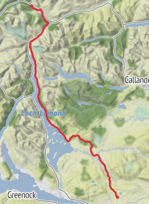 East Dunbartonshire Running mobile static map