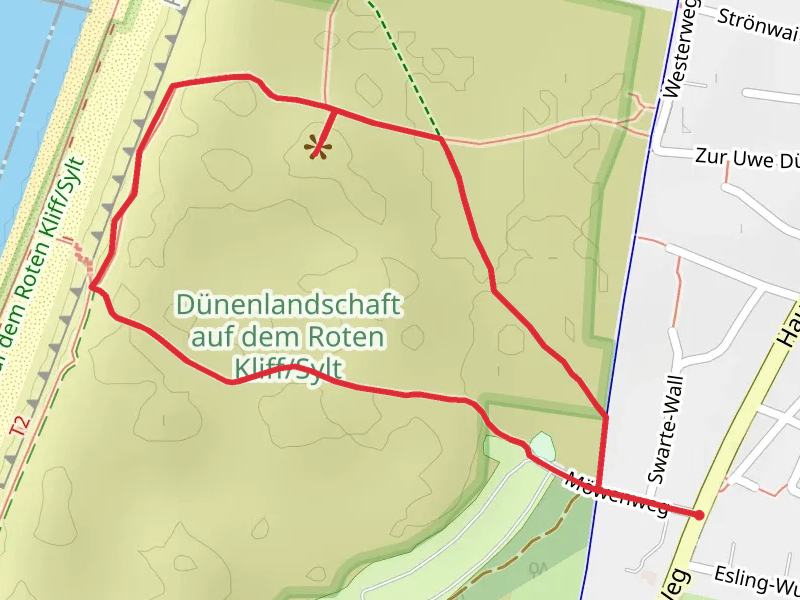 Uwe-Düne and Dünenlandschaft auf dem Roten Kliff Loop