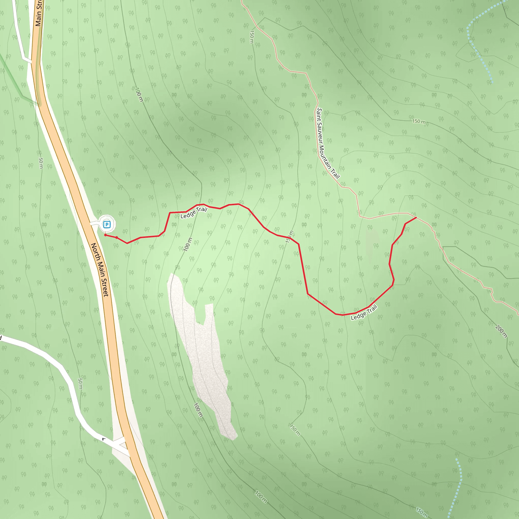 Ledge Trail - Acadia National Park mobile static map