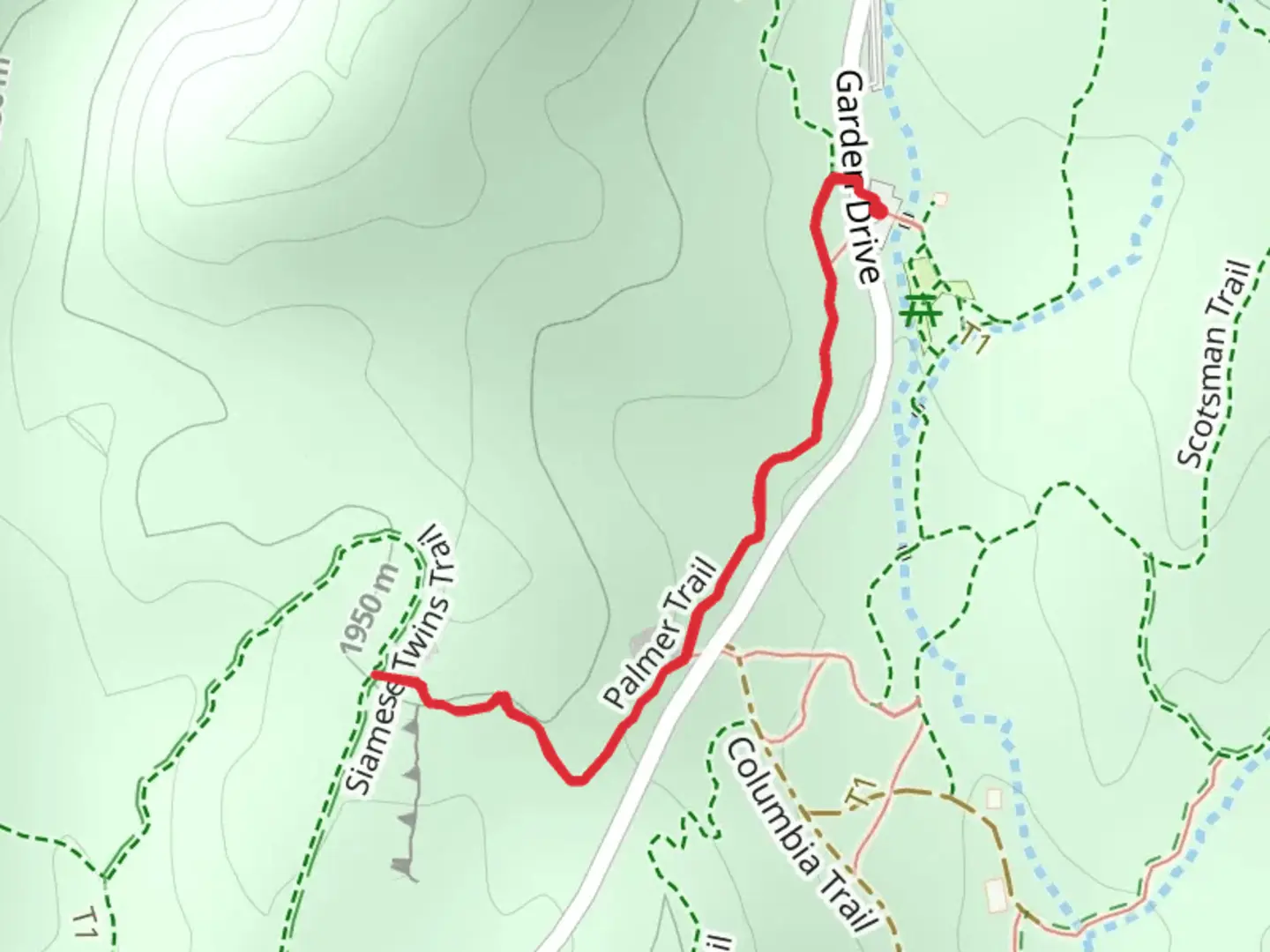 An image depicting the trail Palmer Trail and its surrounding area.