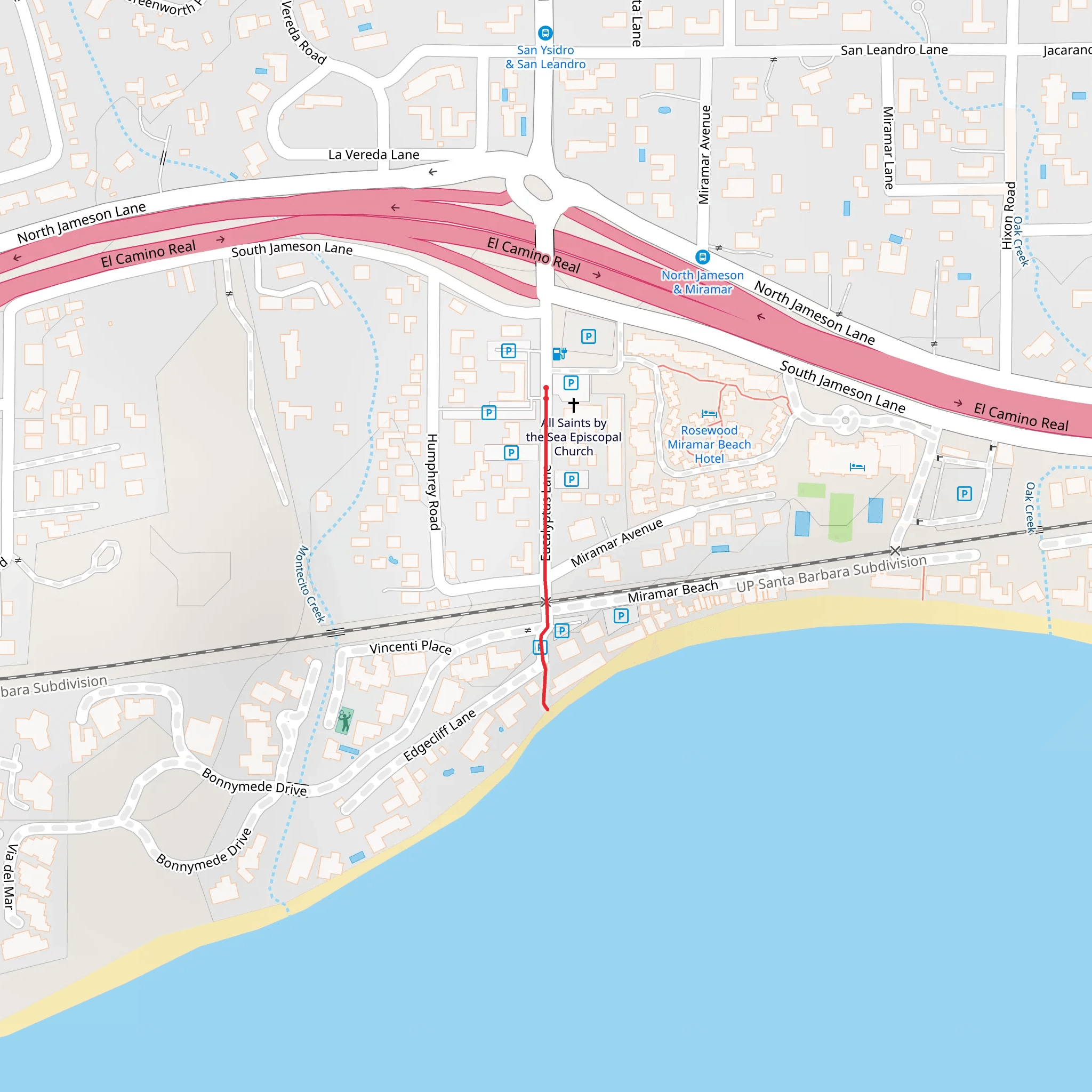 Eucalyptus Lane mobile static map