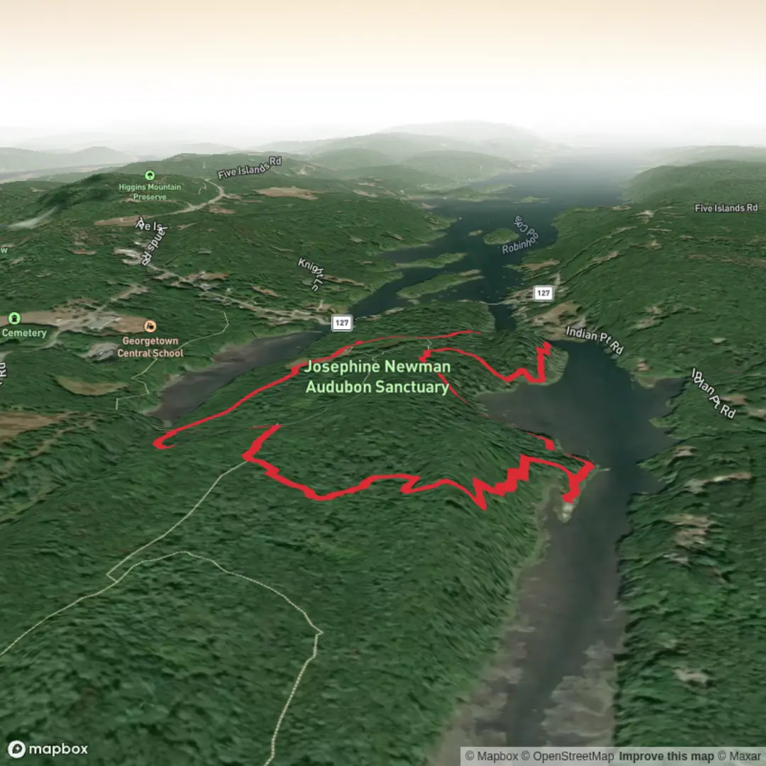 An image depicting the trail Reversing falls and Robinhood Cove via Horseshoe Trail and Geology Trail and its surrounding area.