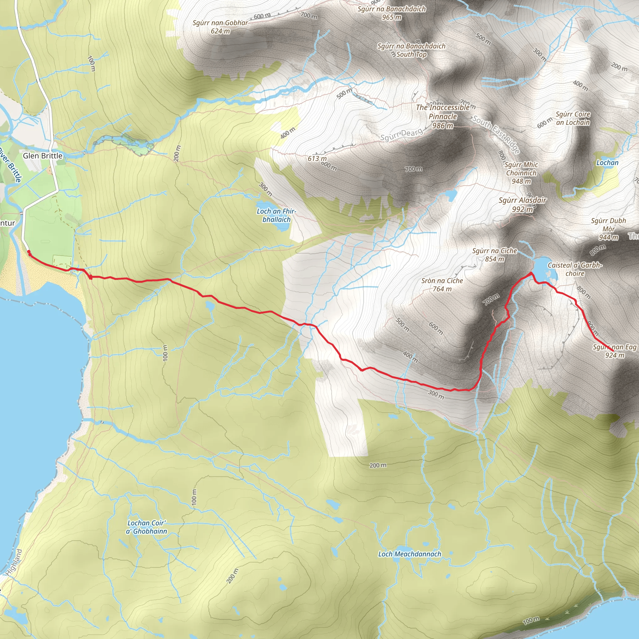 Sgùrr nan Eag mobile static map