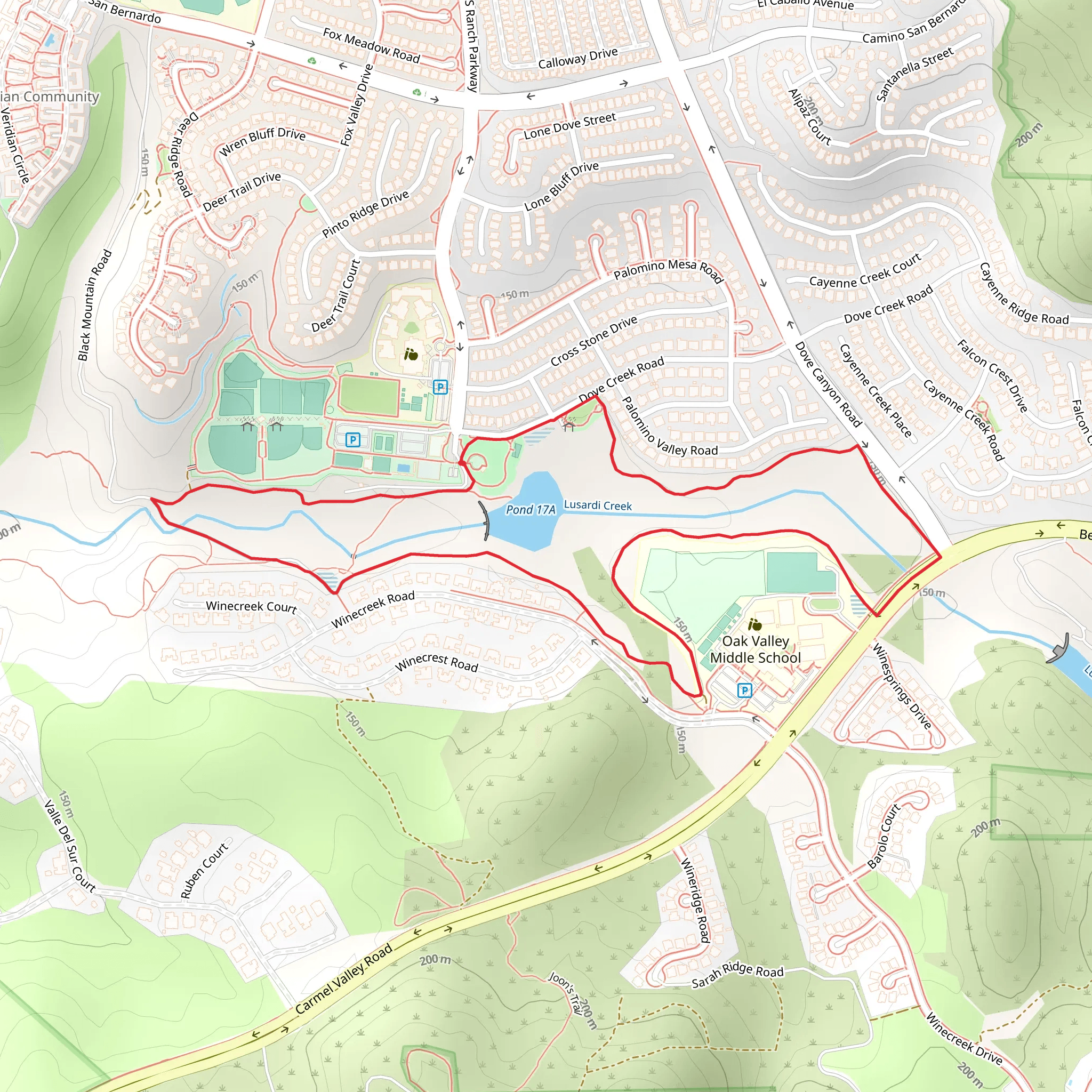 Pond 17A Loop mobile static map