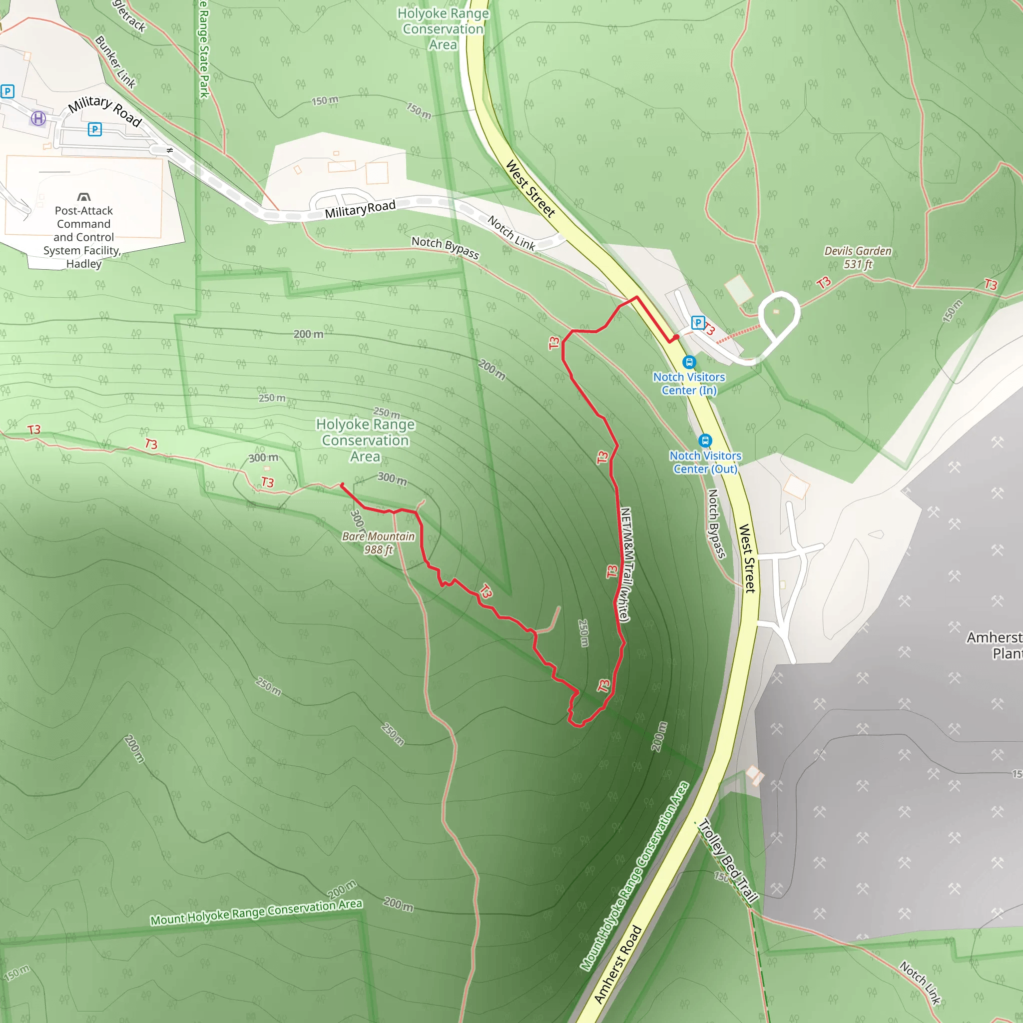 Bald Mountain via NET Trail mobile static map