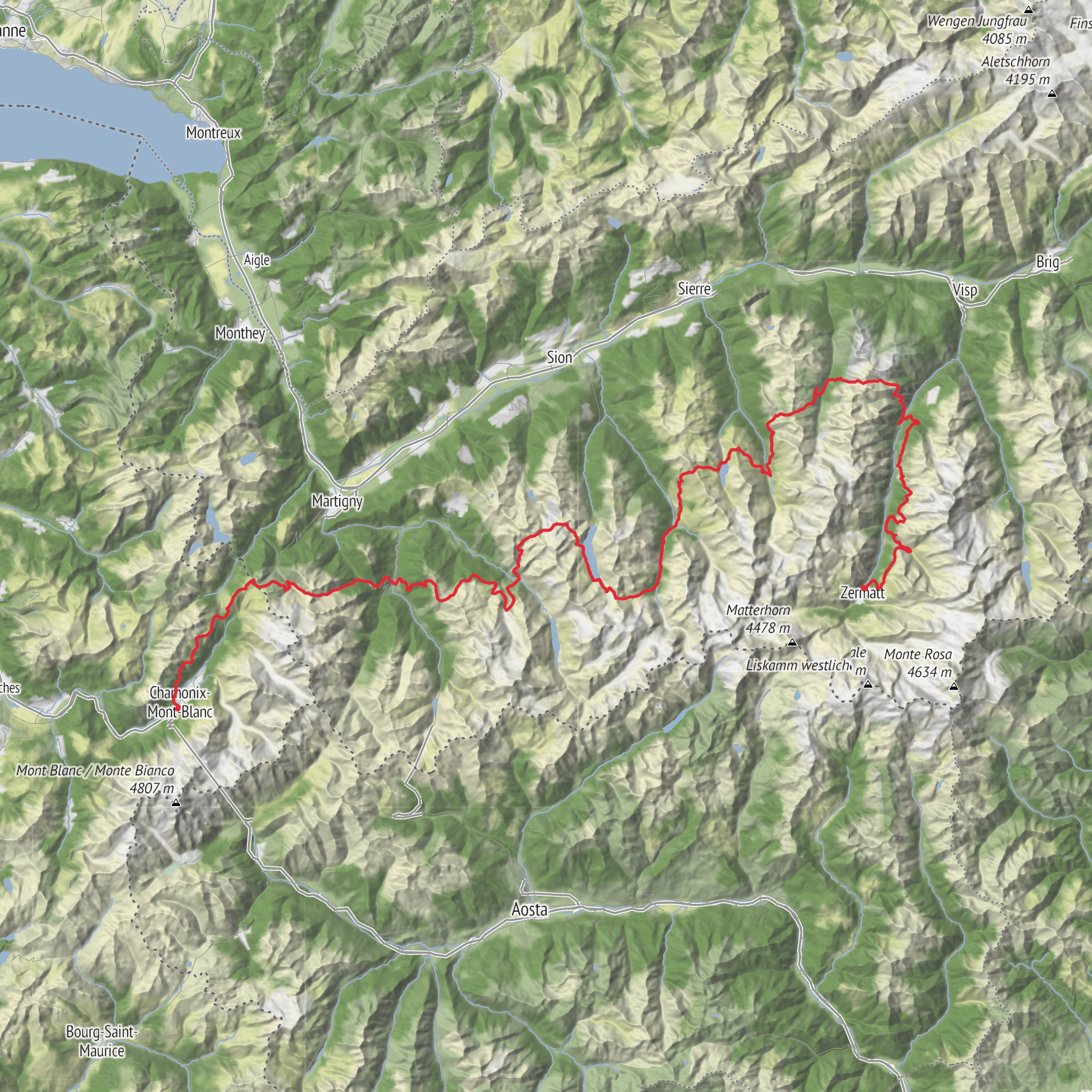 France Haute Route mobile static map