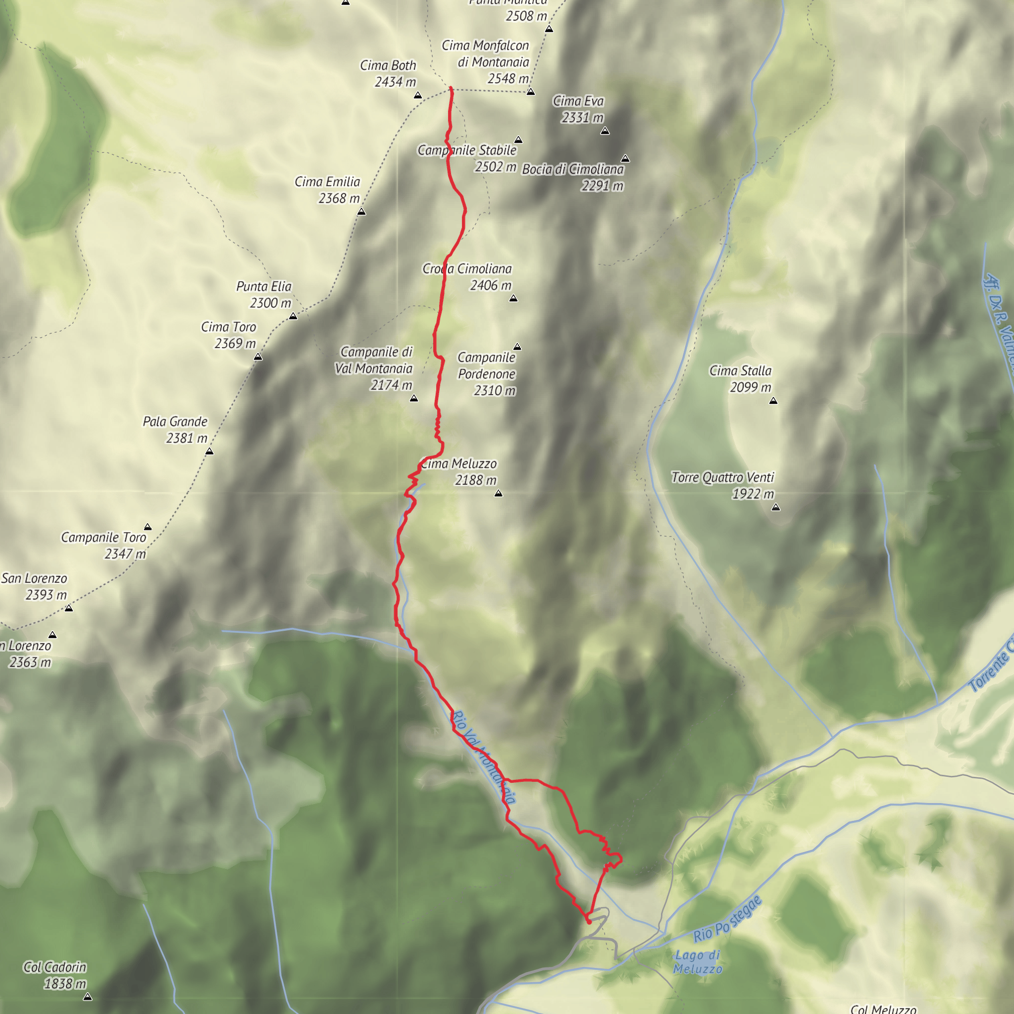 Campanile Val Montanaia mobile static map