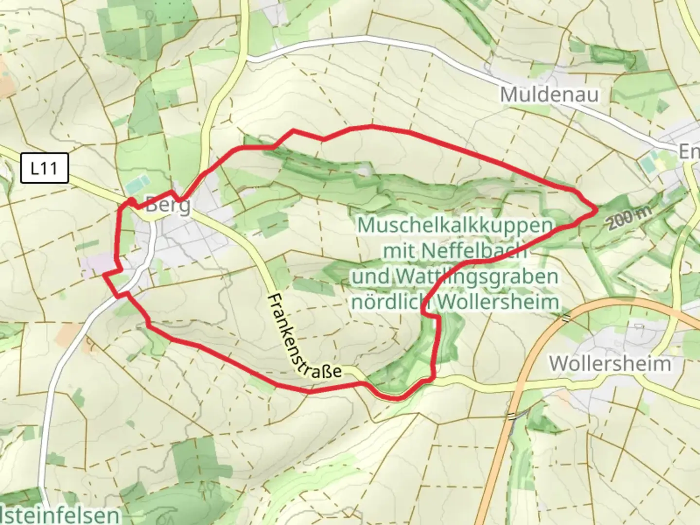 An image depicting the trail Berg CIrcular Walk and its surrounding area.