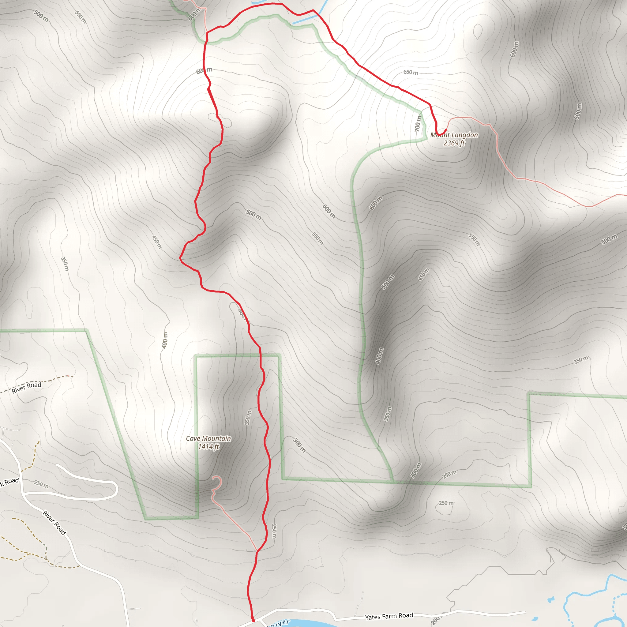 Mount Langdon from Cobb Road mobile static map