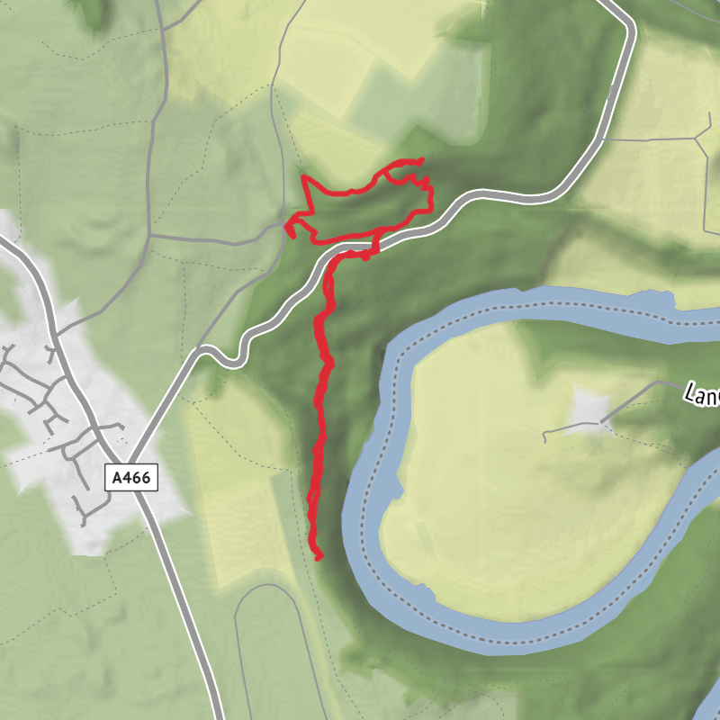A map preview of the recording Hike from Chepstow.