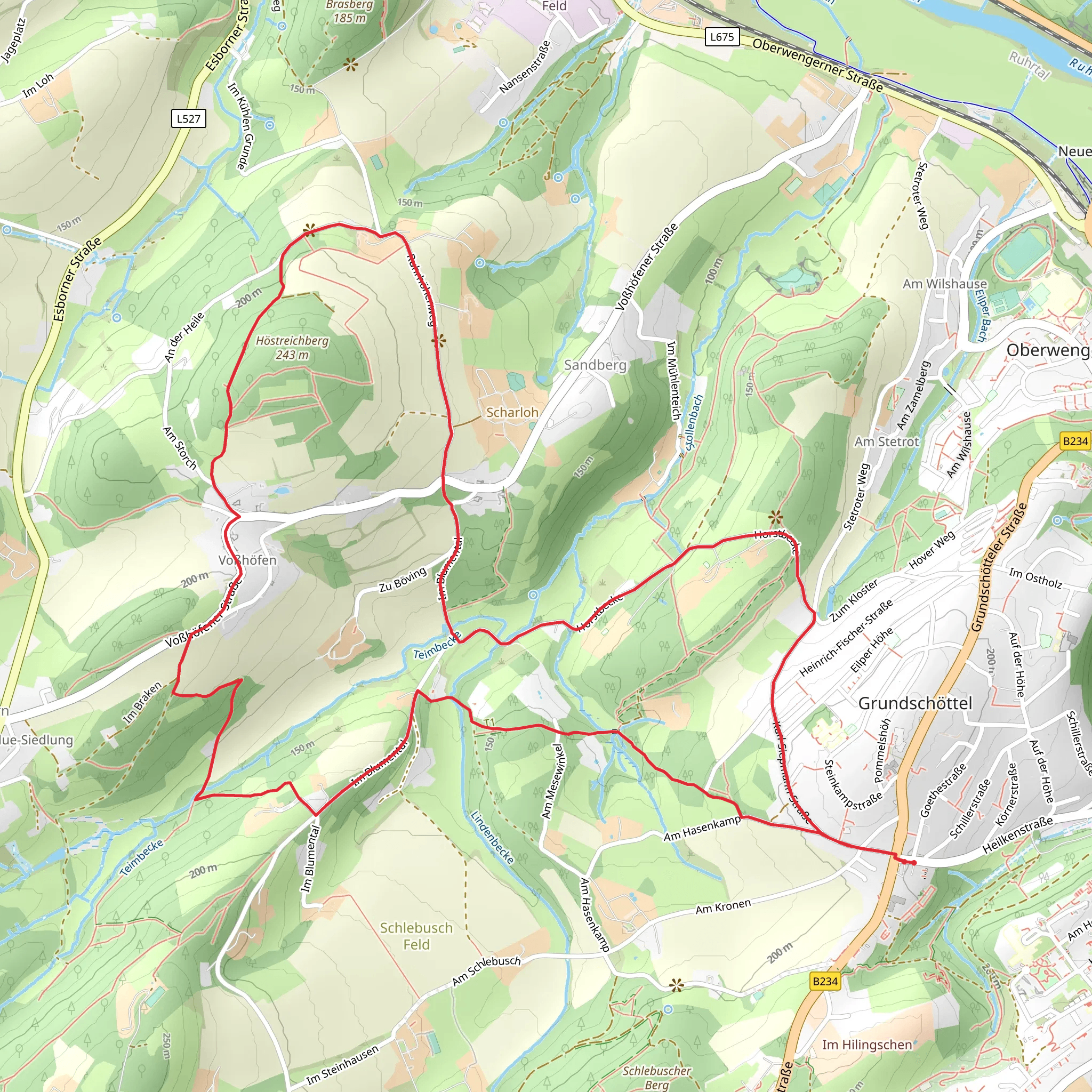 Erbstollenweg mobile static map