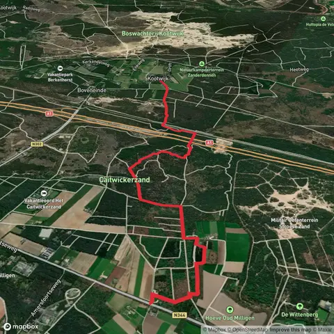 Ouwendorperweg to De Brink via Maanschoten