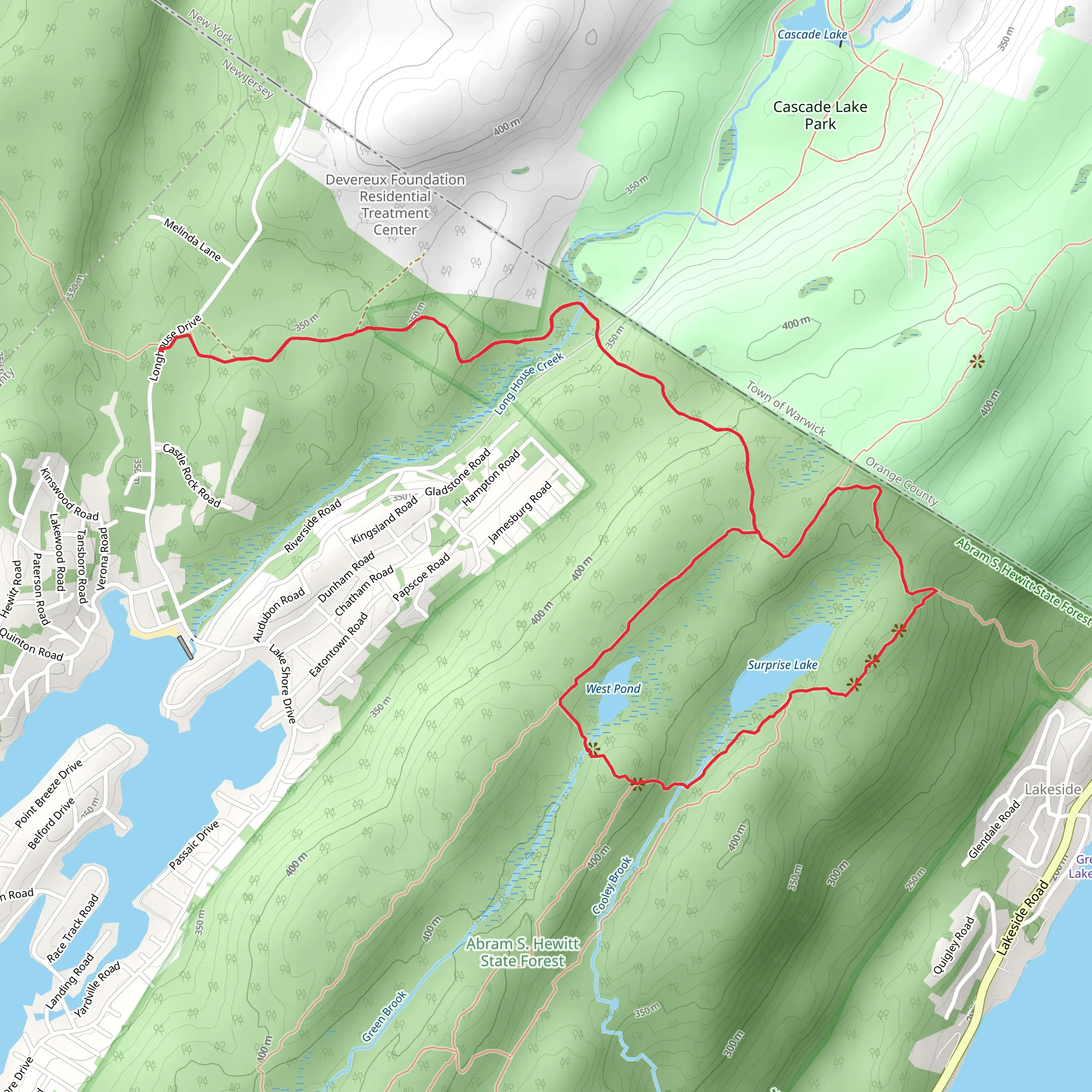 Appalachian and Earnest Walter Loop Trail mobile static map
