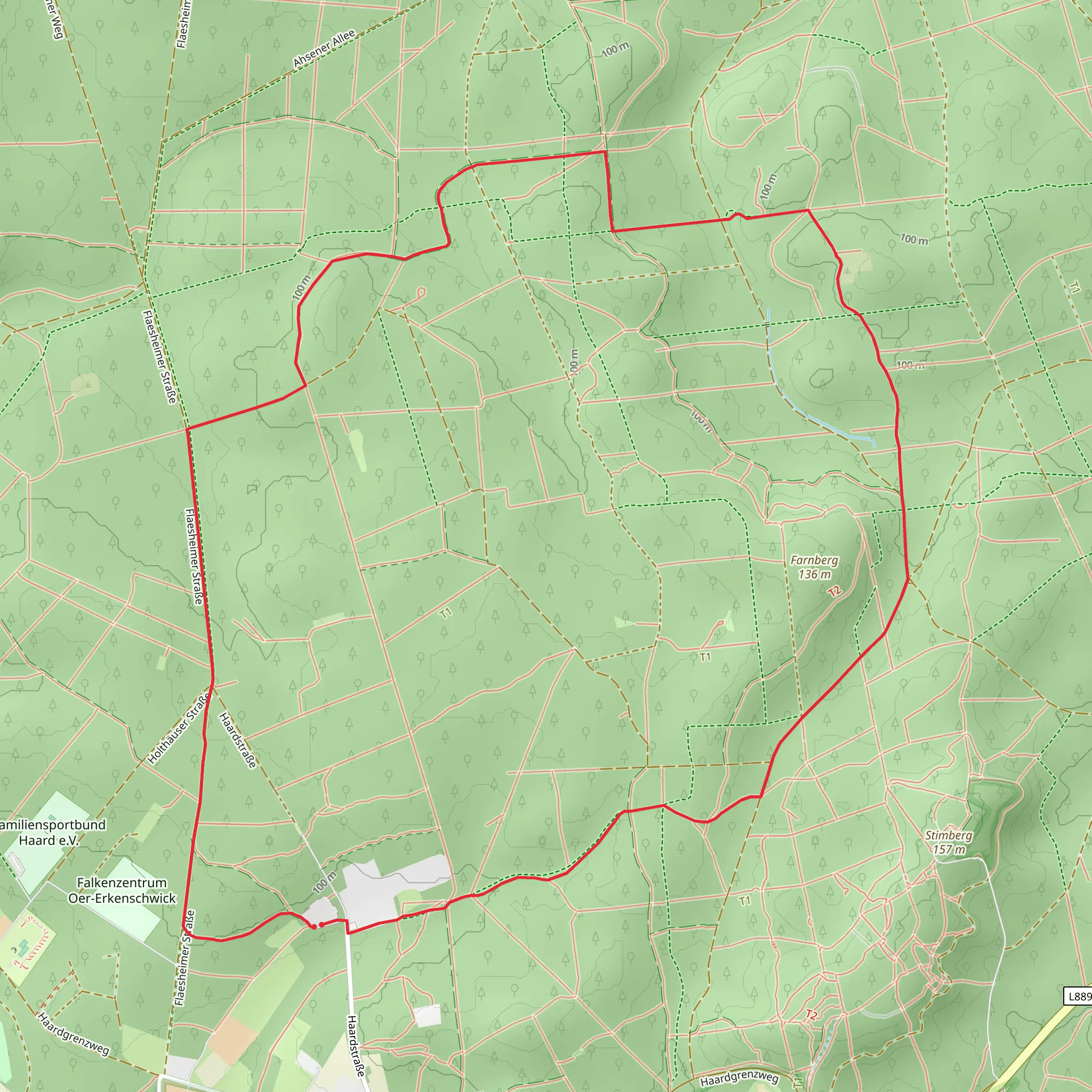 Stimbergpark Rundweg and Mutter Wehner Rundweg Loop mobile static map