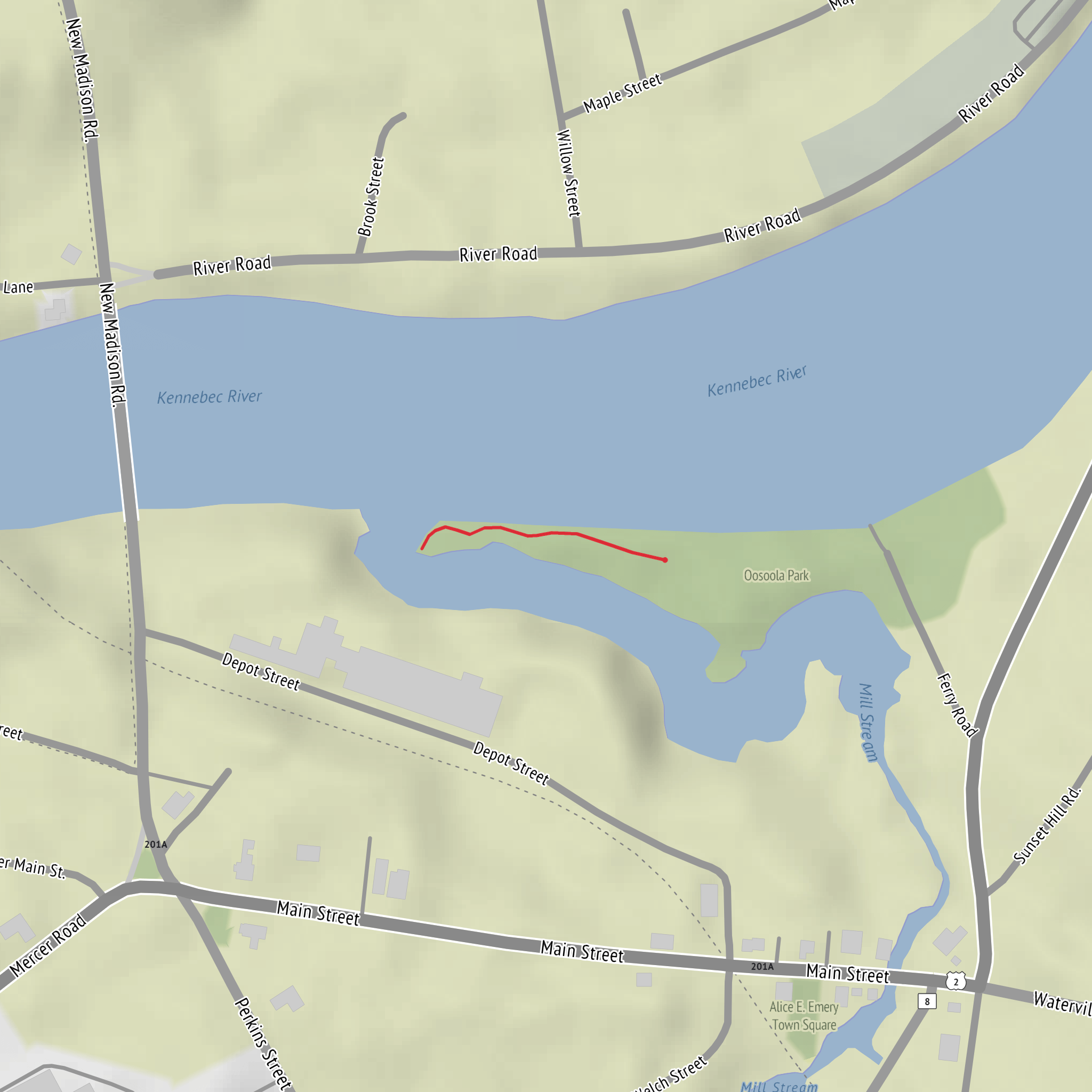 Kennebec River - Oosoola Park mobile static map