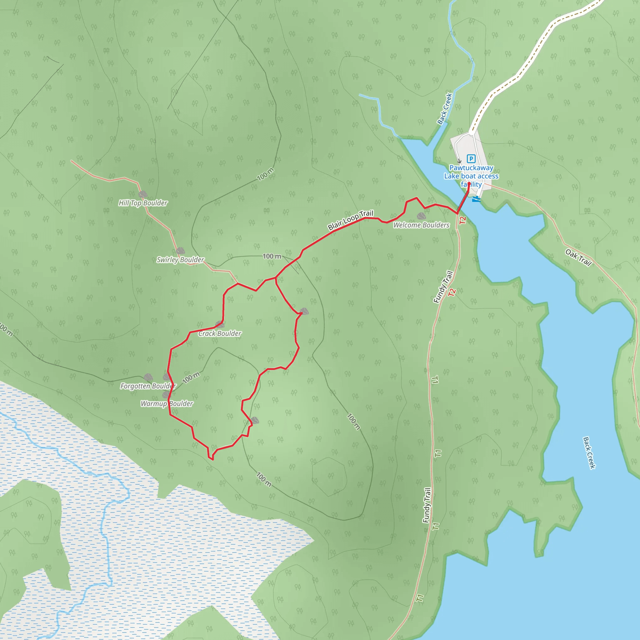 Blair Loop Trail mobile static map