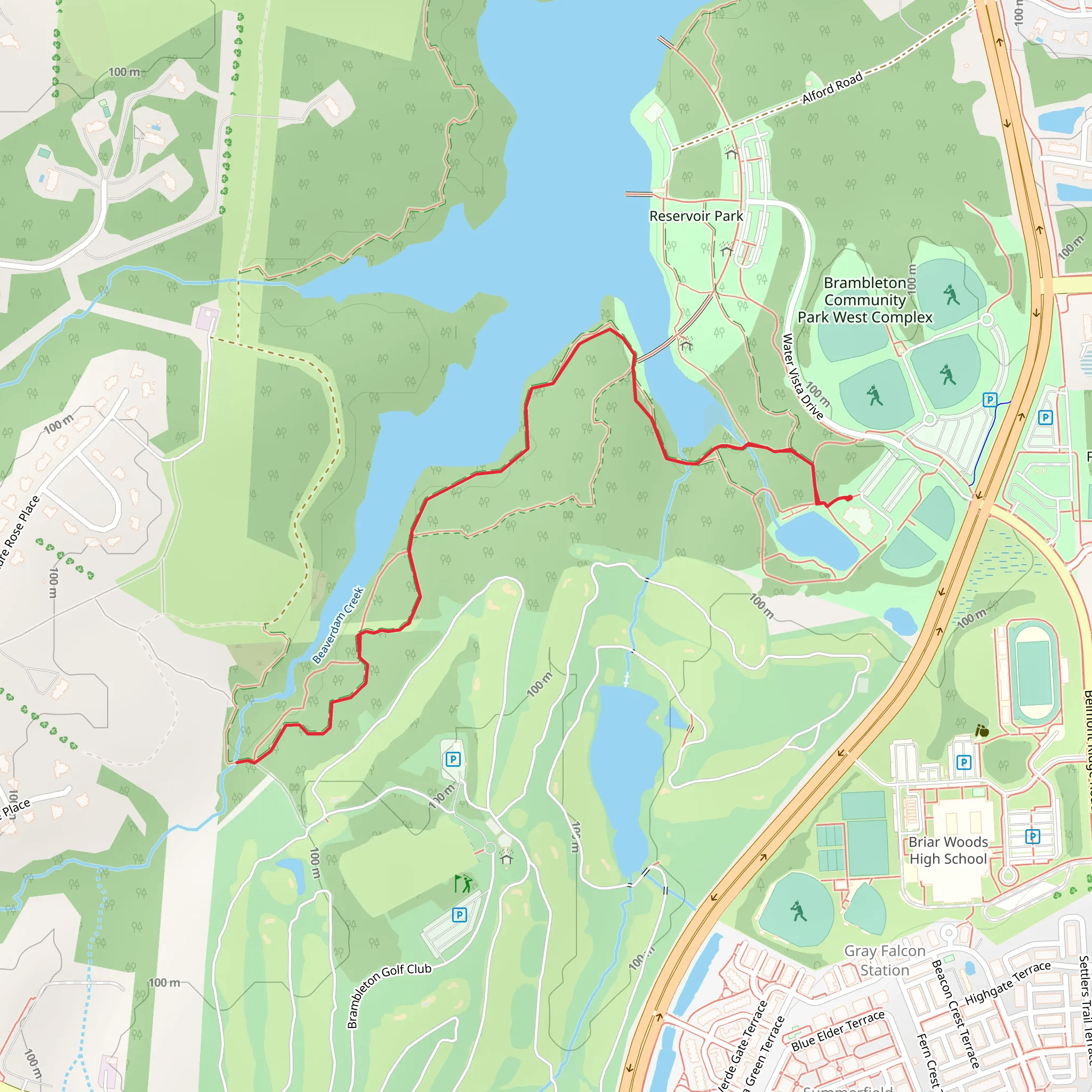 Beaverdam Creek Out and Back mobile static map