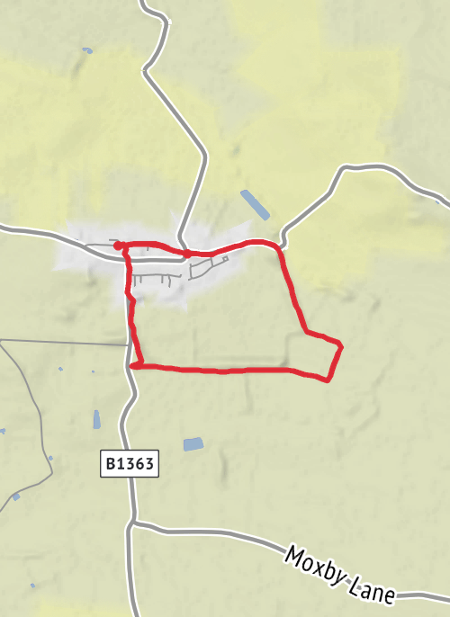 Hike from Stillington mobile static map