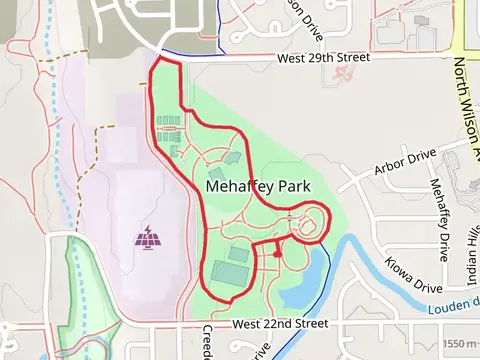 Mehaffey Park via Westside trail