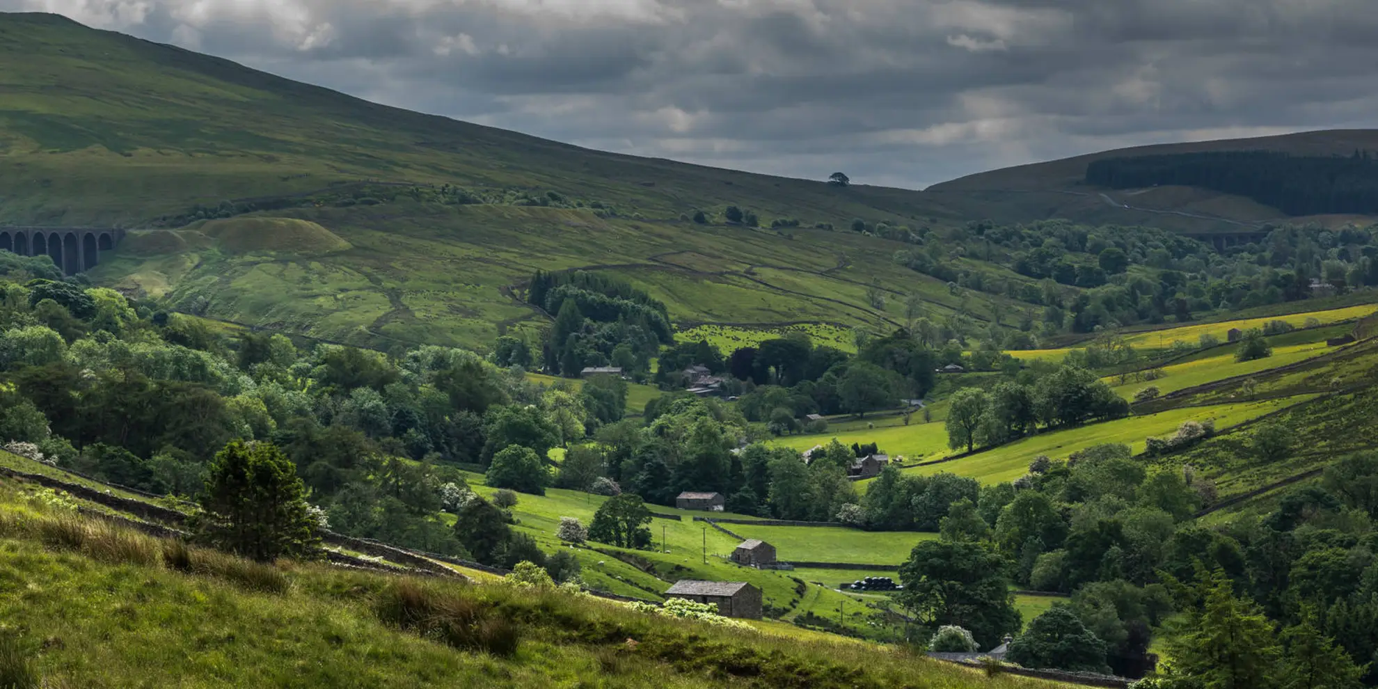 An image depicting the trail Whernside and Dentdale from Dent and its surrounding area.