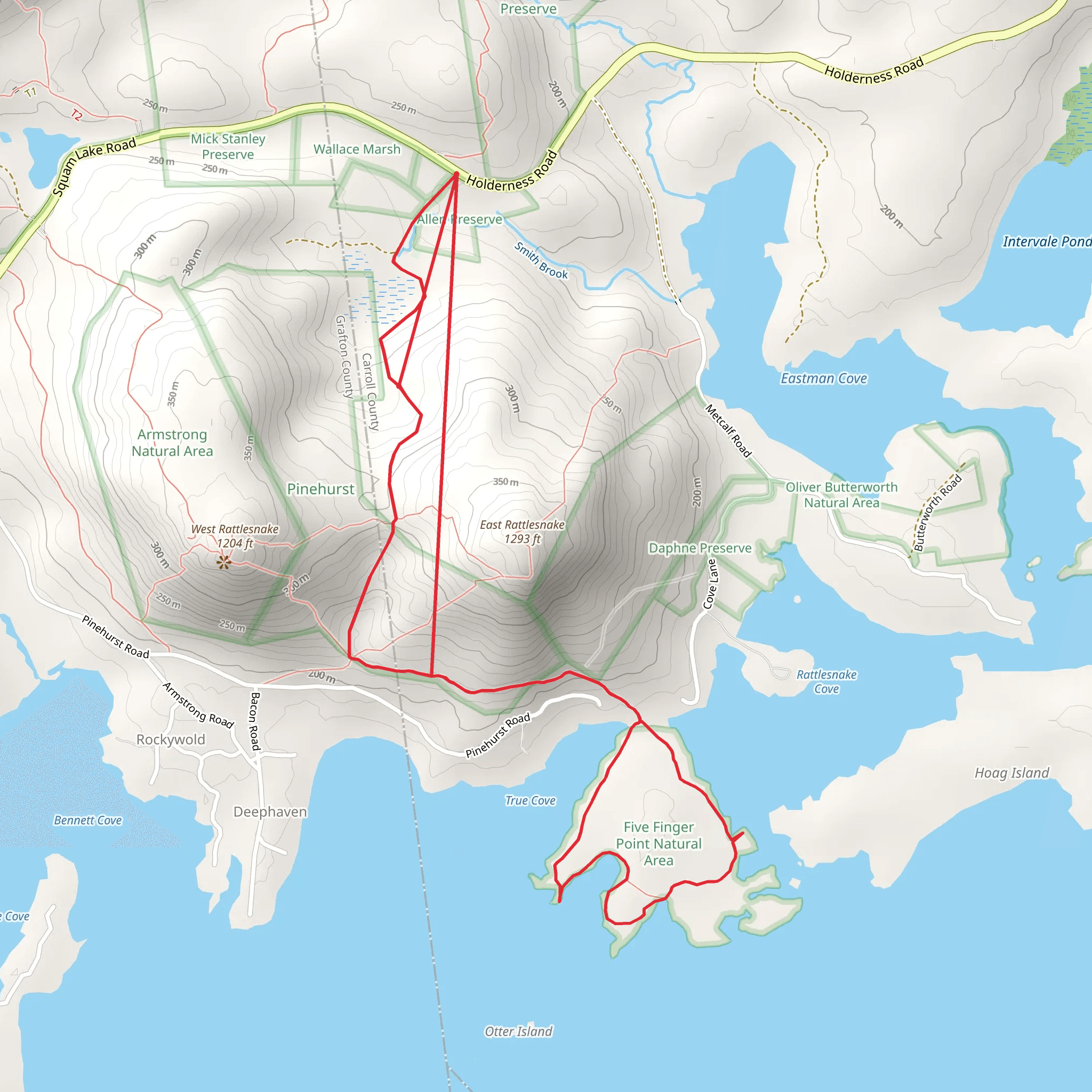 Five Finger Point Loop Trail mobile static map
