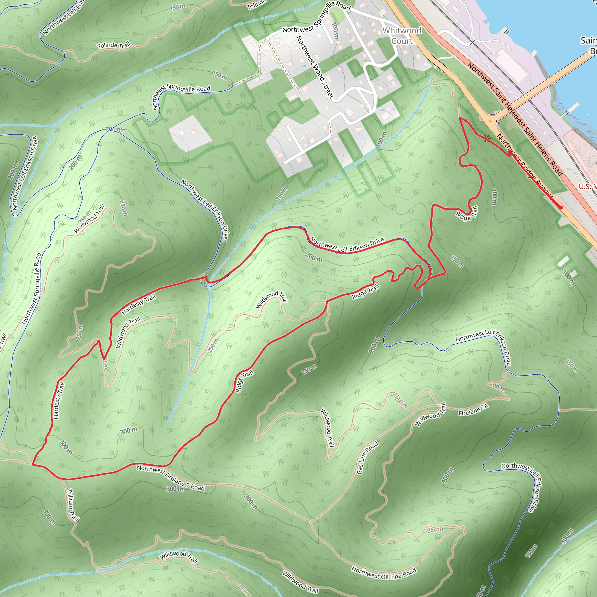 Hardesty Loop Trail mobile static map