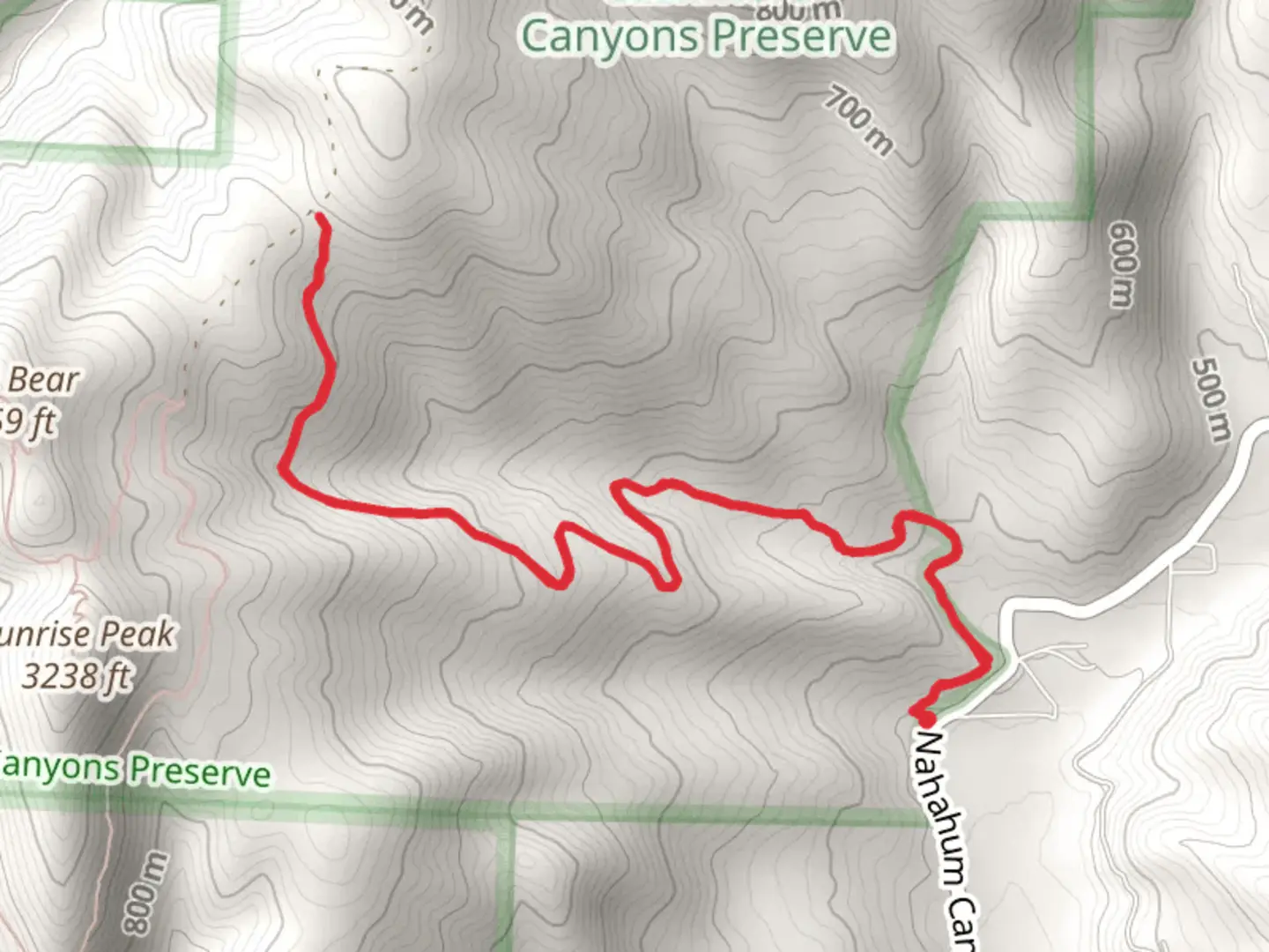 An image depicting the trail Nahahum Trail and its surrounding area.