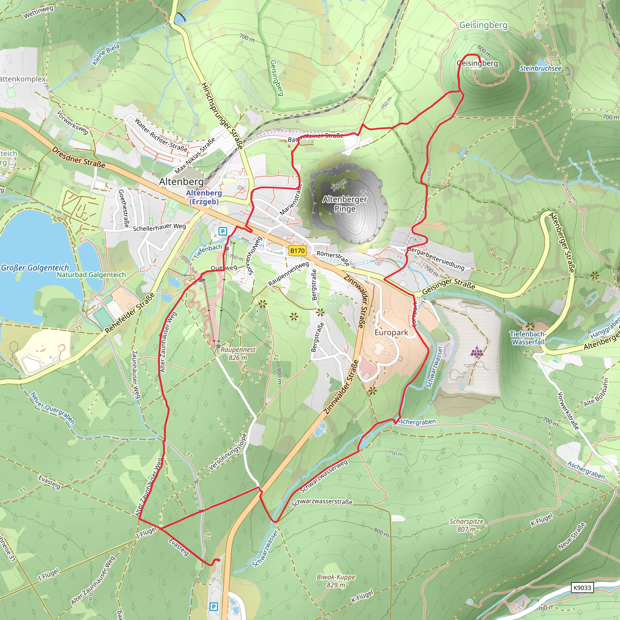 Altenberger Pinge and Geisingberg Loop via Evasteig - Altenberg | Säch