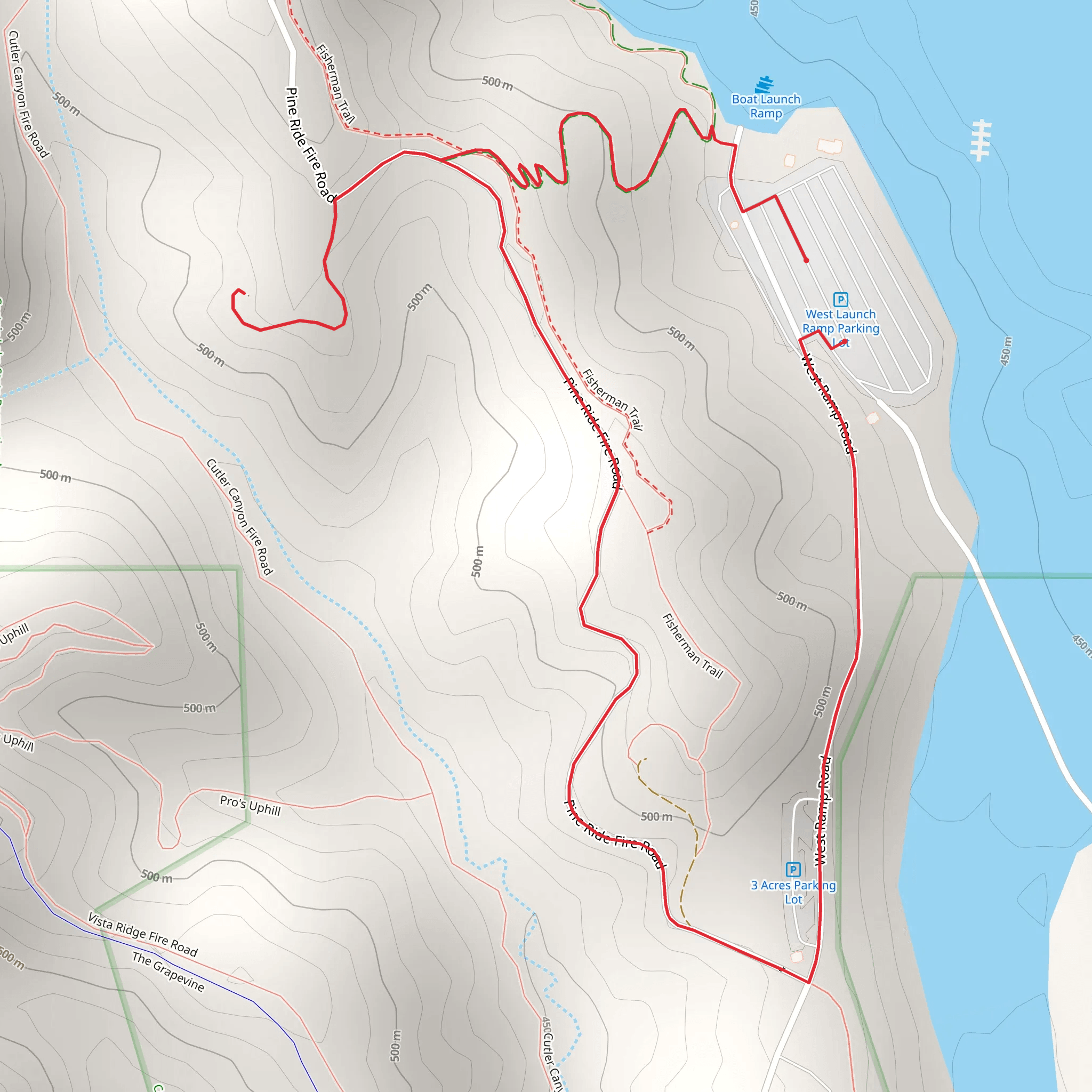 Fisherman Trail and West Ramp Road Loop mobile static map