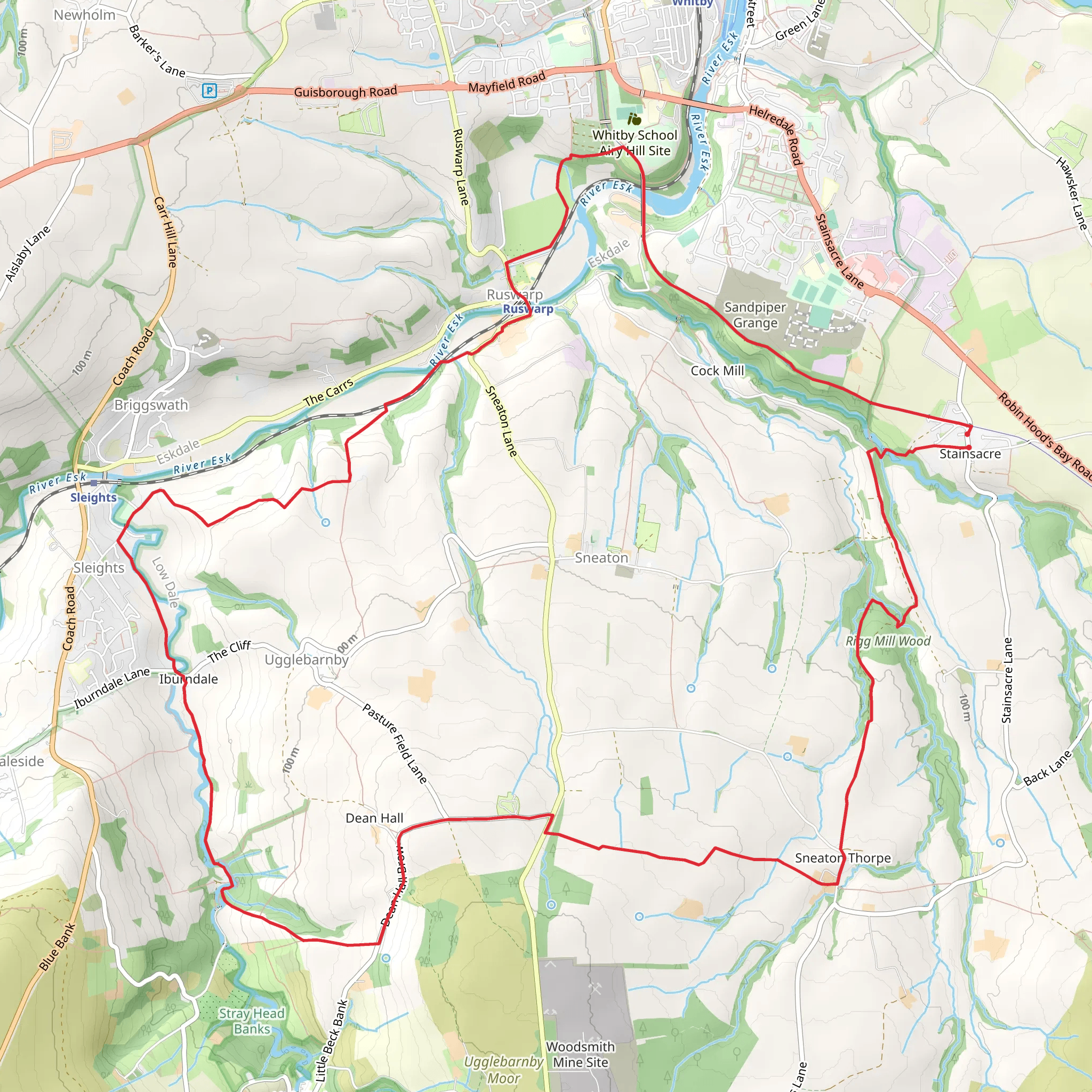 Iburndale and the Esk Valley from Stainsacre mobile static map