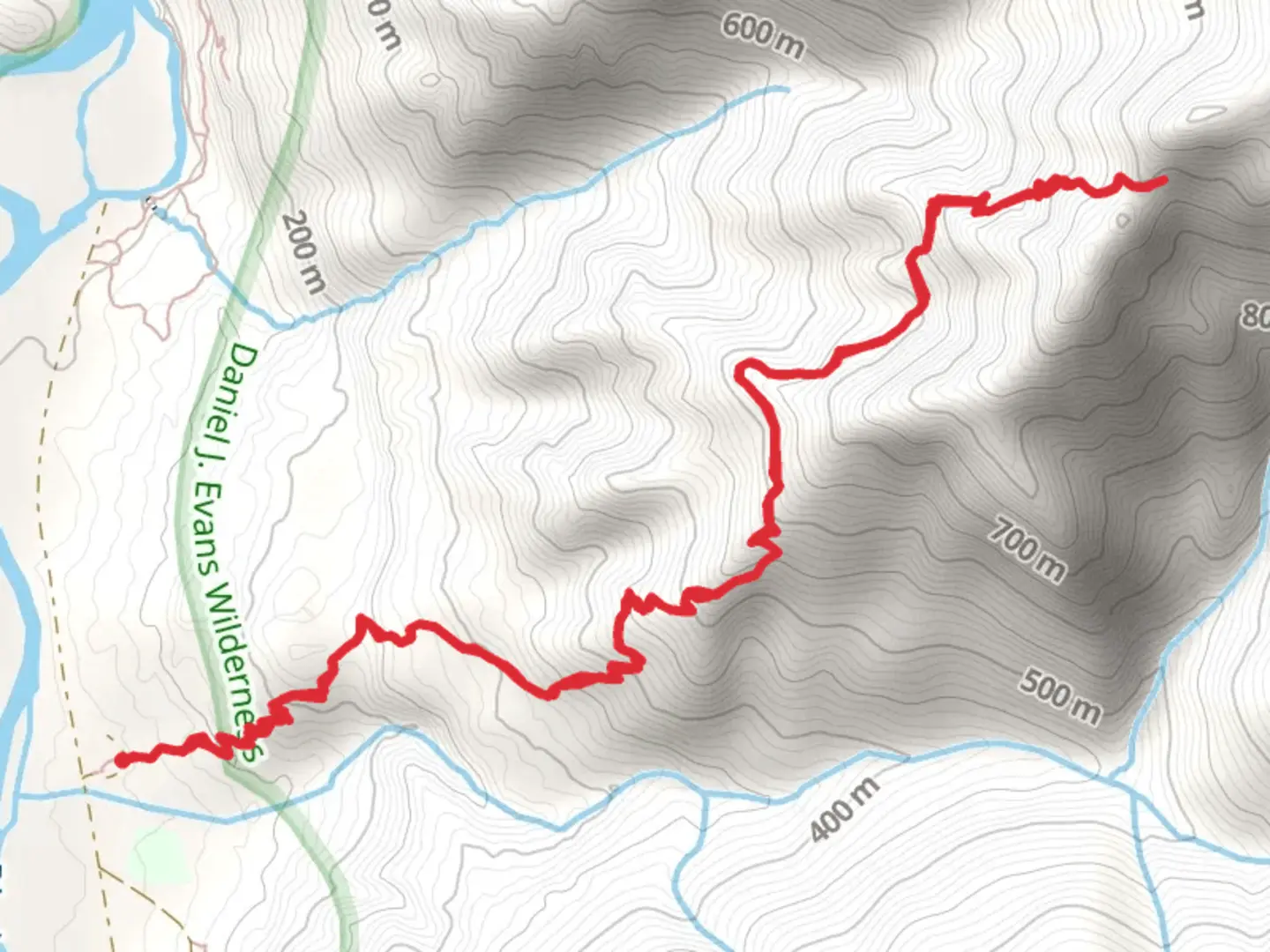 An image depicting the trail Griff Creek Trail and its surrounding area.