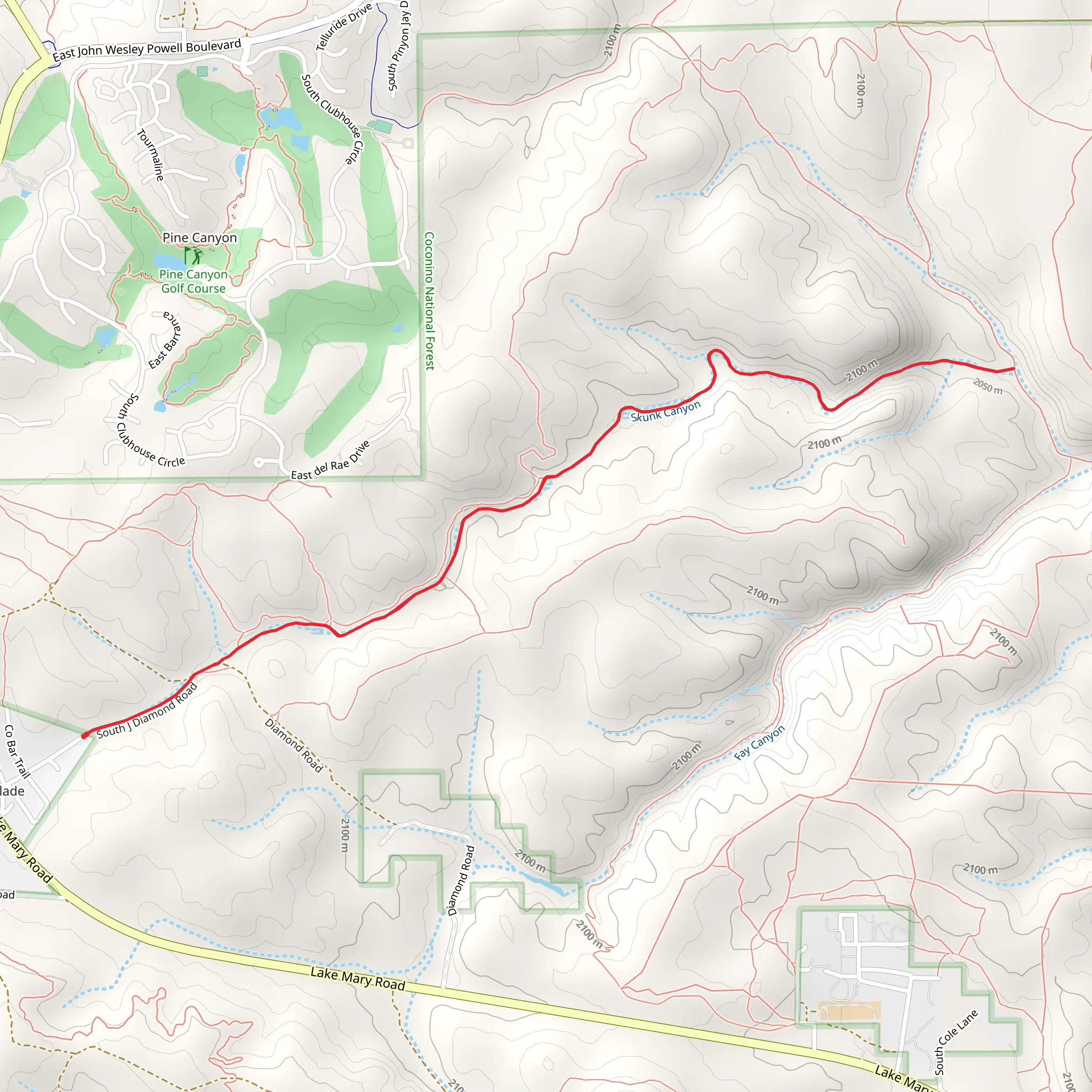 Skunk Canyon mobile static map
