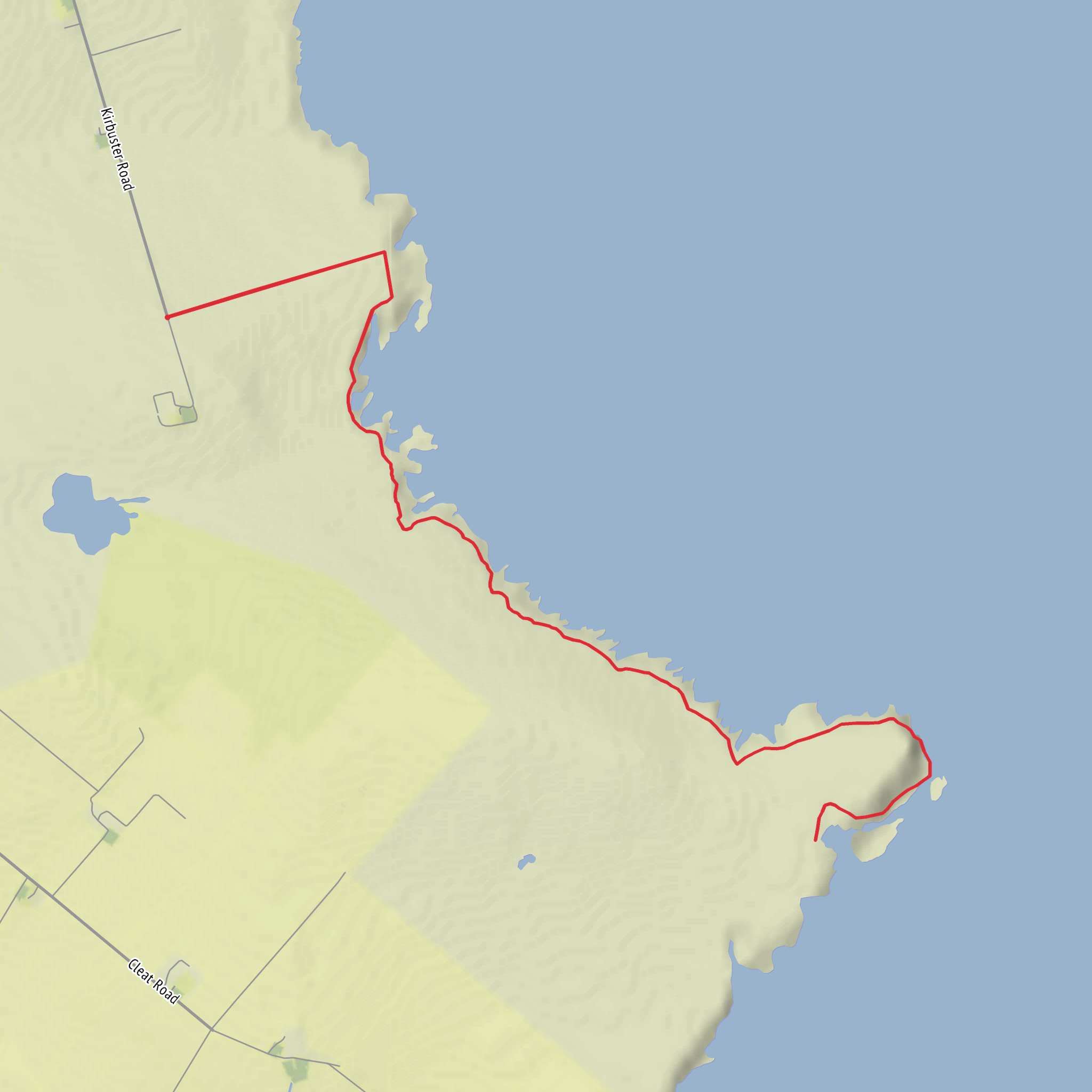Vat of Kirbuster, Burgh Head and The Brough mobile static map