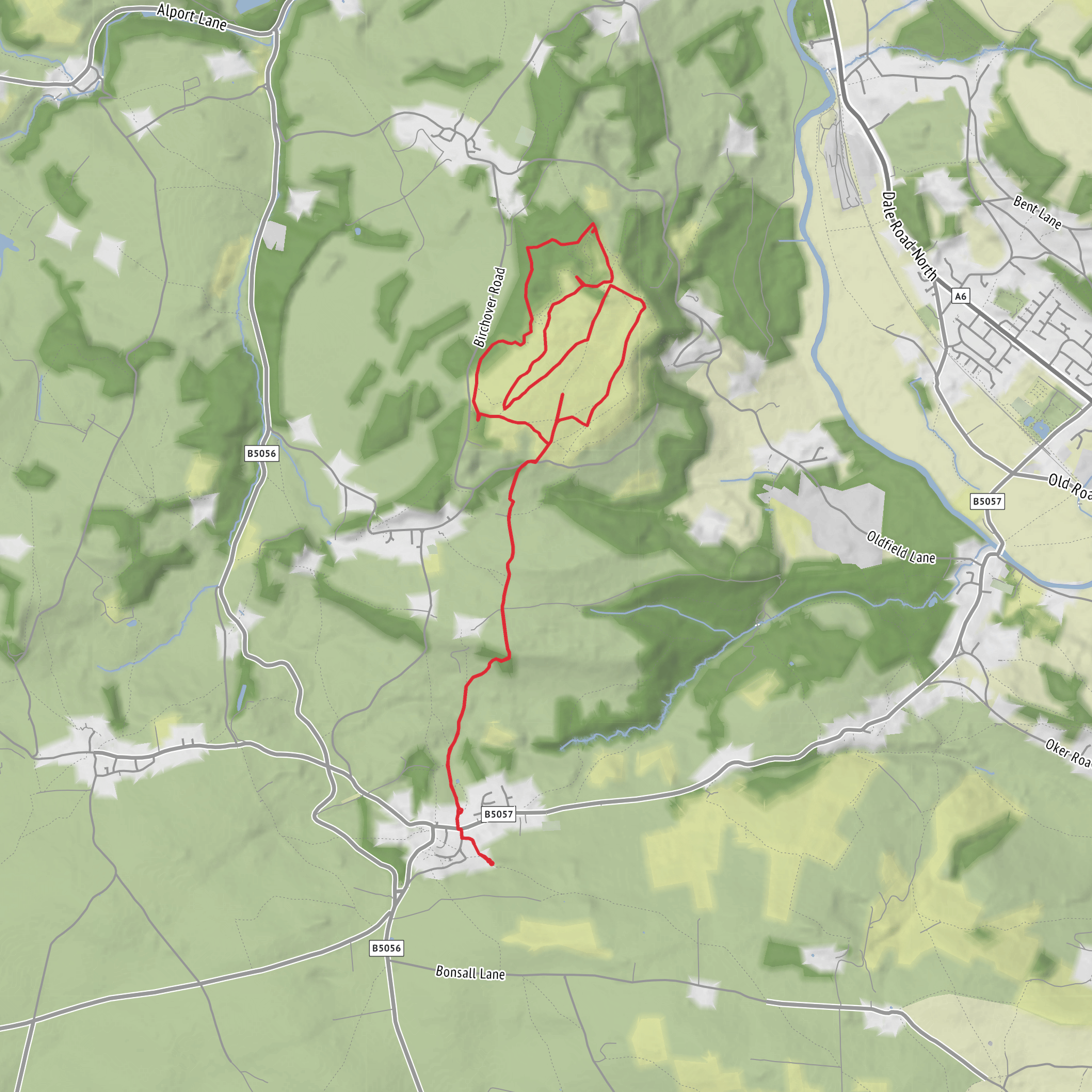 Stamton Moor from Winster mobile static map