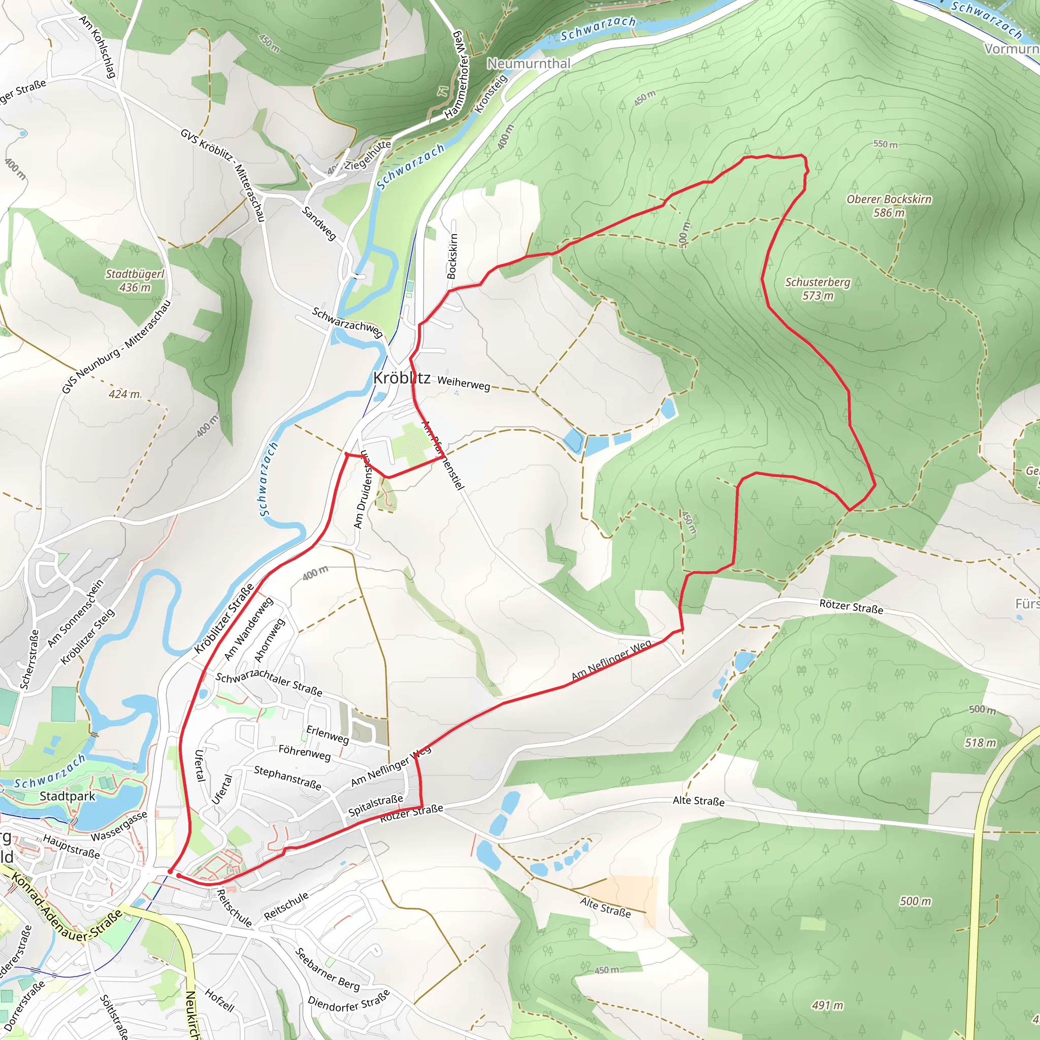 Warbergweg and Boxkirnweg Loop mobile static map