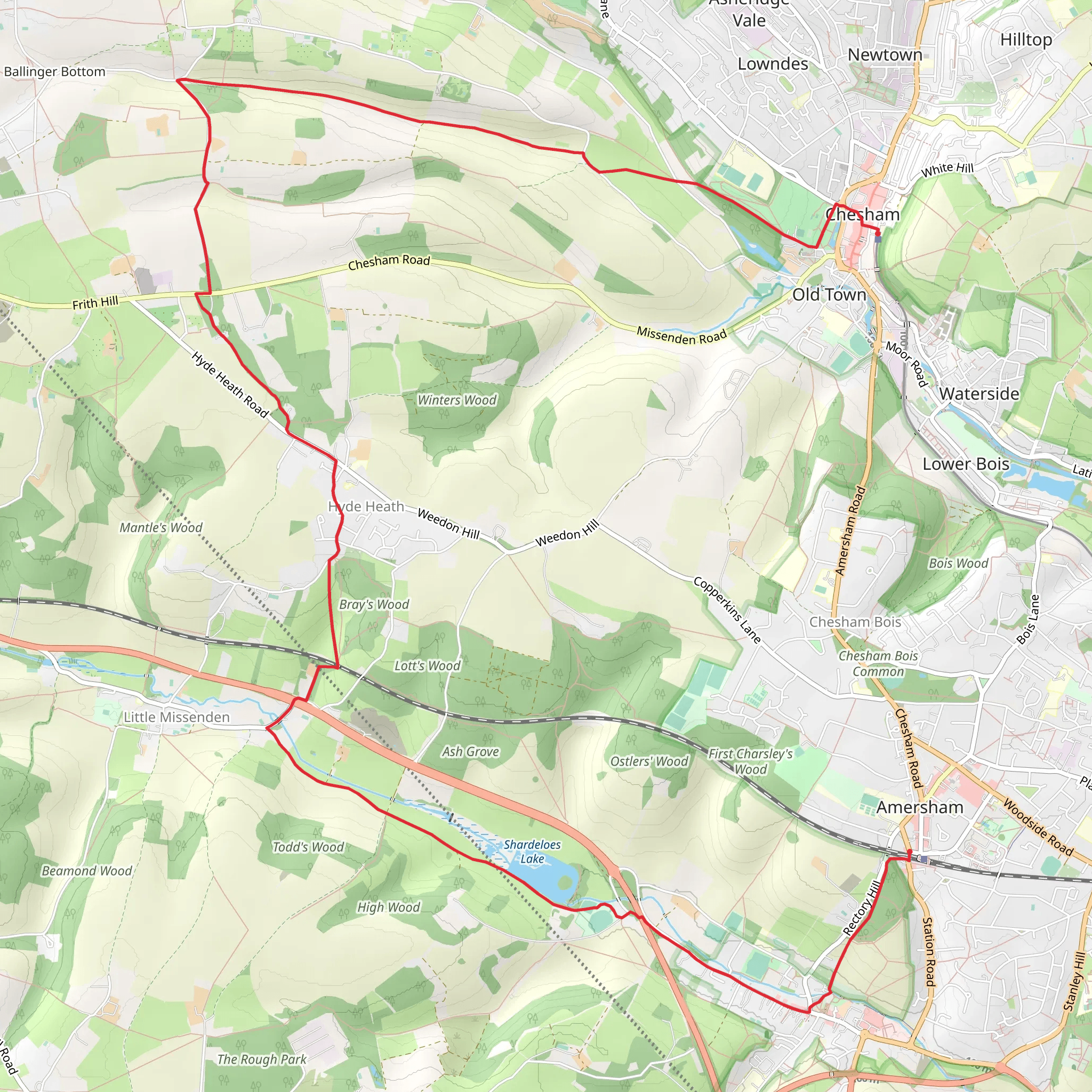 Chesham - Little Missenden and Amersham mobile static map