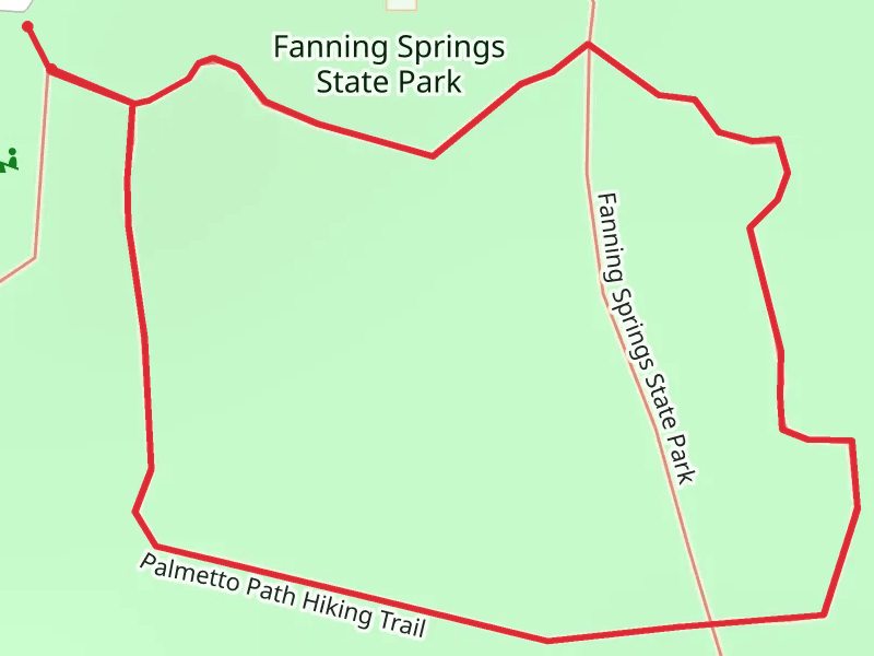 Palmetto Path Hiking Loop Trail in Fanning Springs State Park