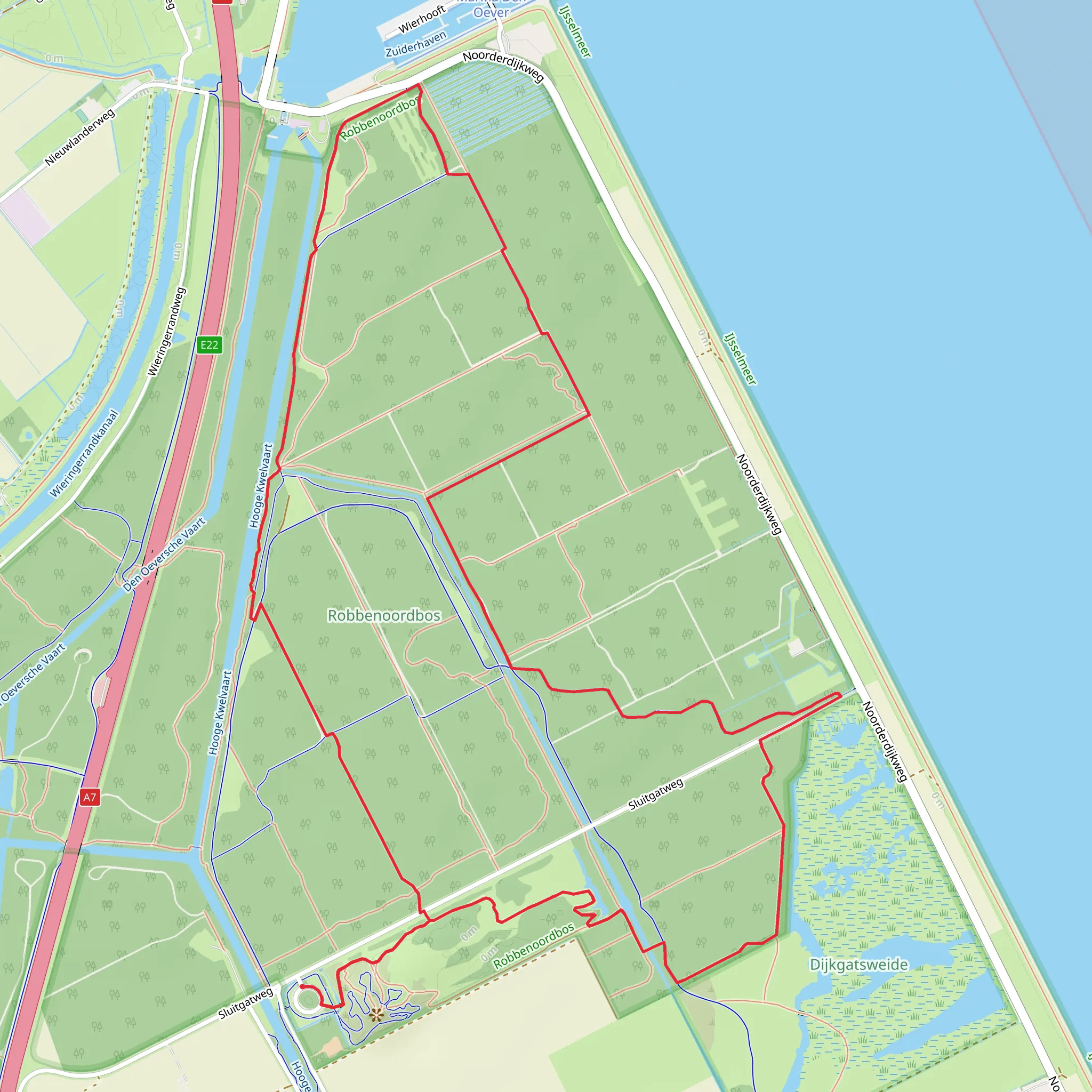 Robbenoordbas Loop mobile static map