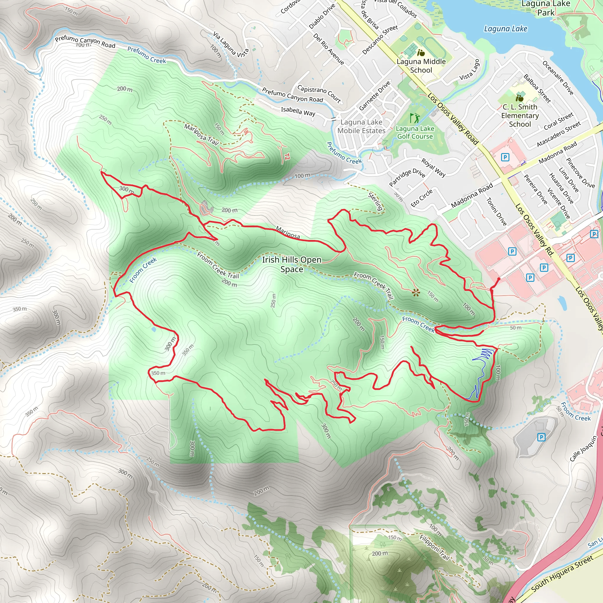 Froom Connector, Morro View and Pond Loop mobile static map