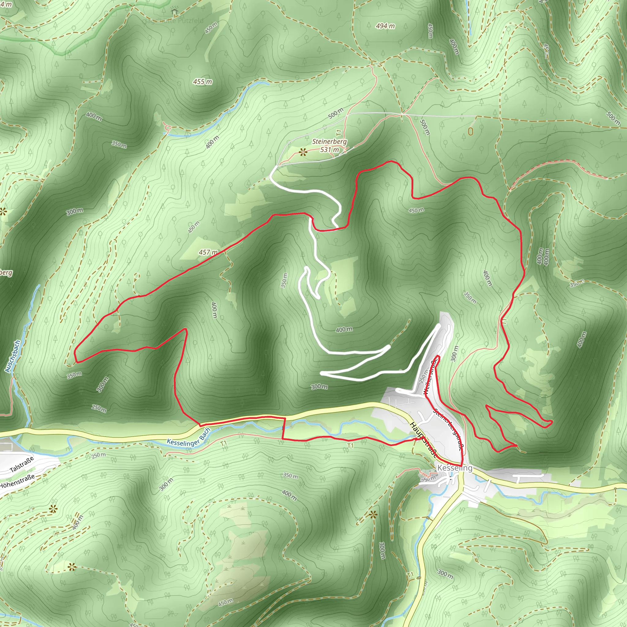Rundweg Kesseling mobile static map