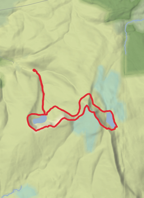 Hike from Llanddeusant mobile static map