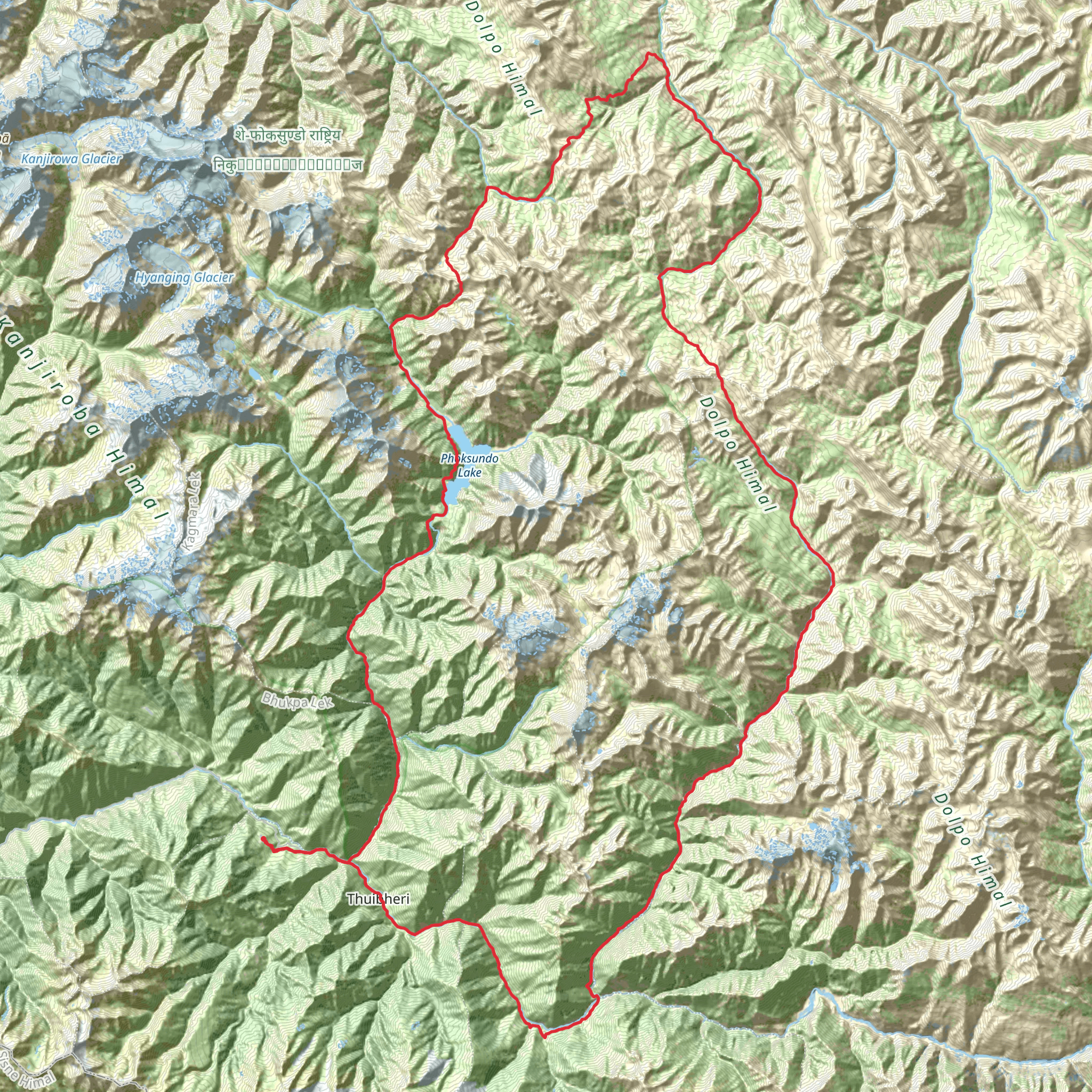 Upper Dolpo Trek mobile static map