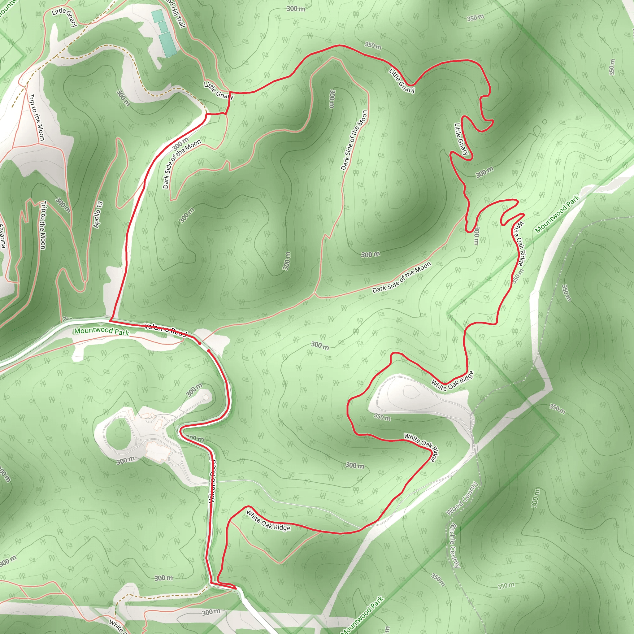 Little Gnary - White Oak Ridge Loop mobile static map
