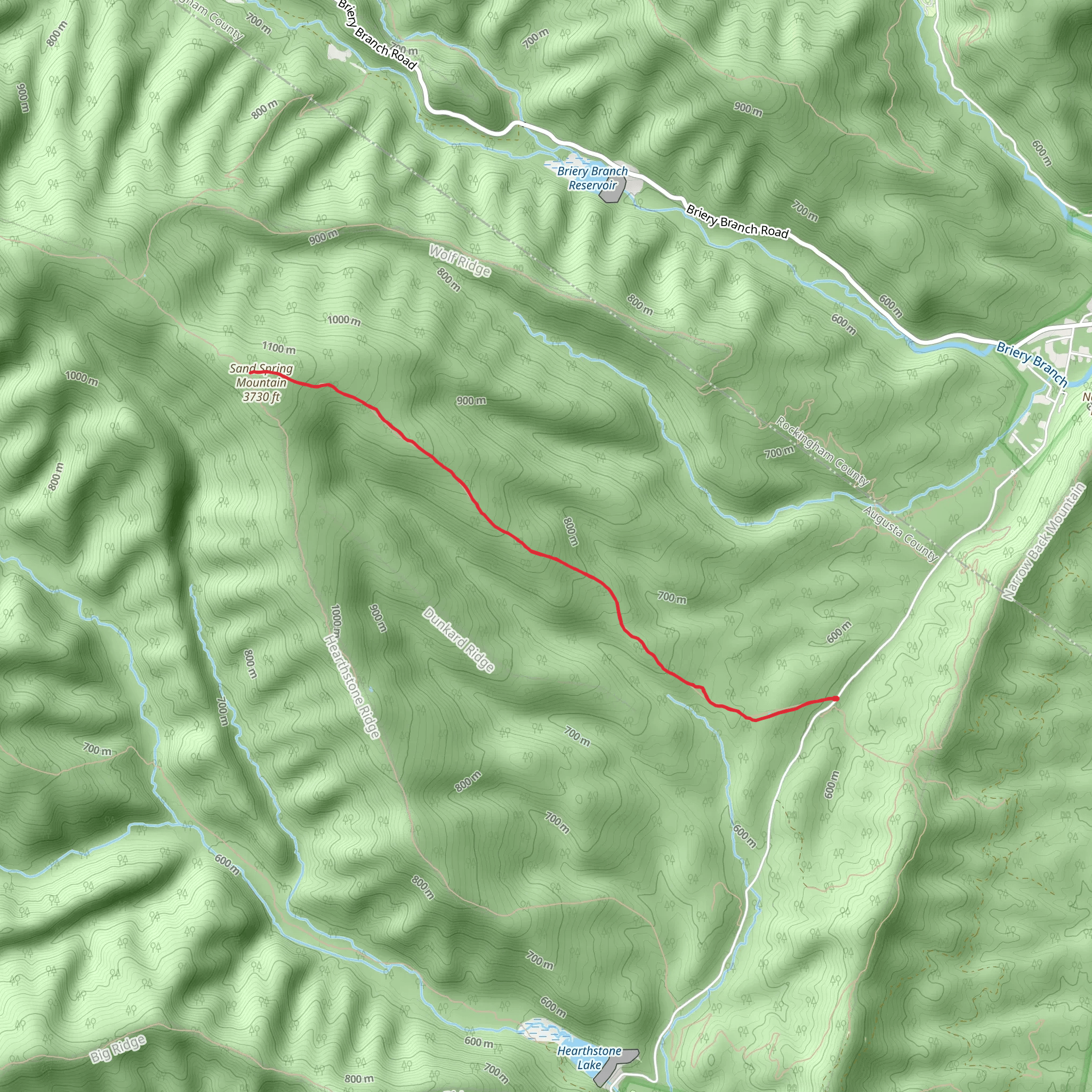 Sand Springs Mountain Trail mobile static map