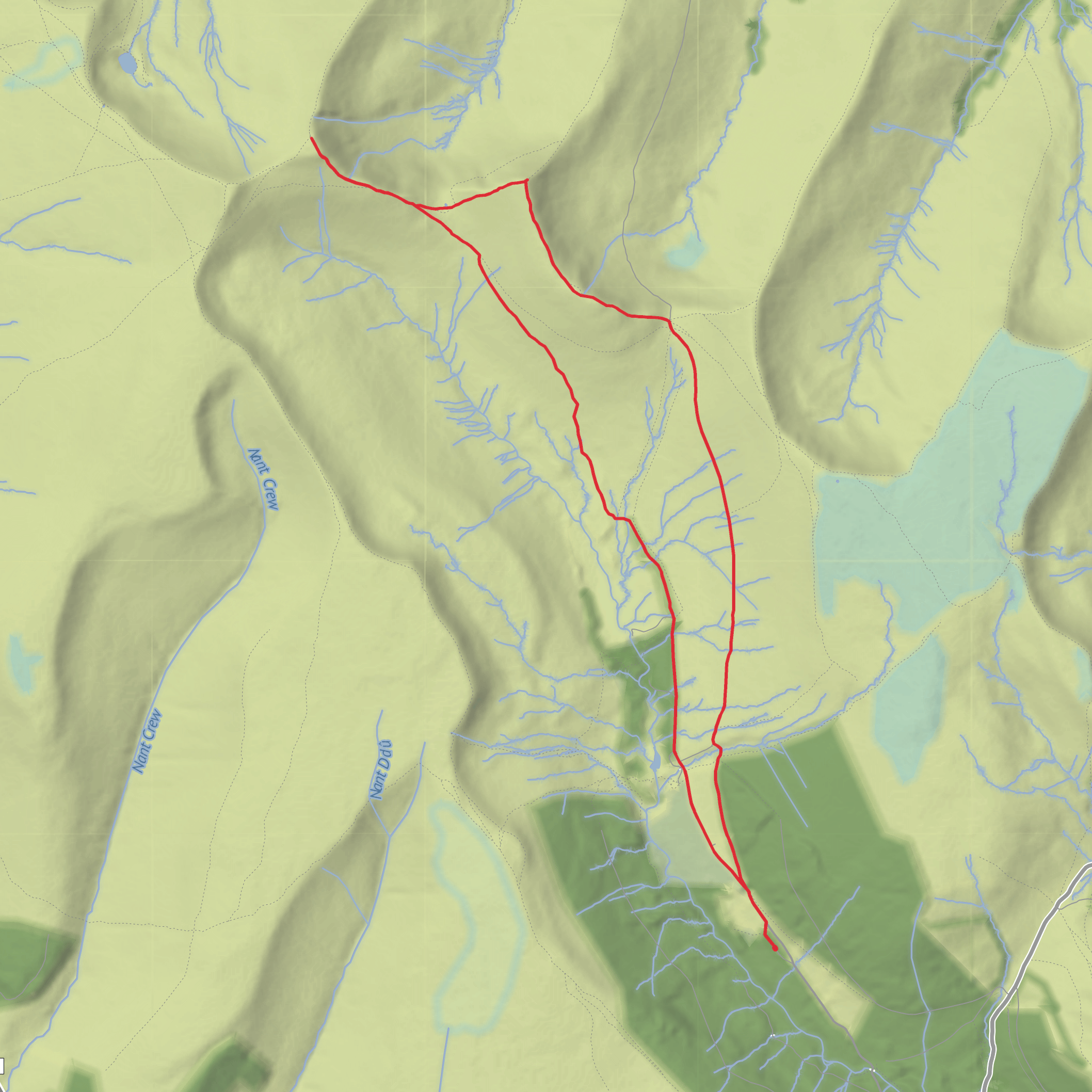 Cribyn and Pen y Fan from Neuadd Car Park mobile static map