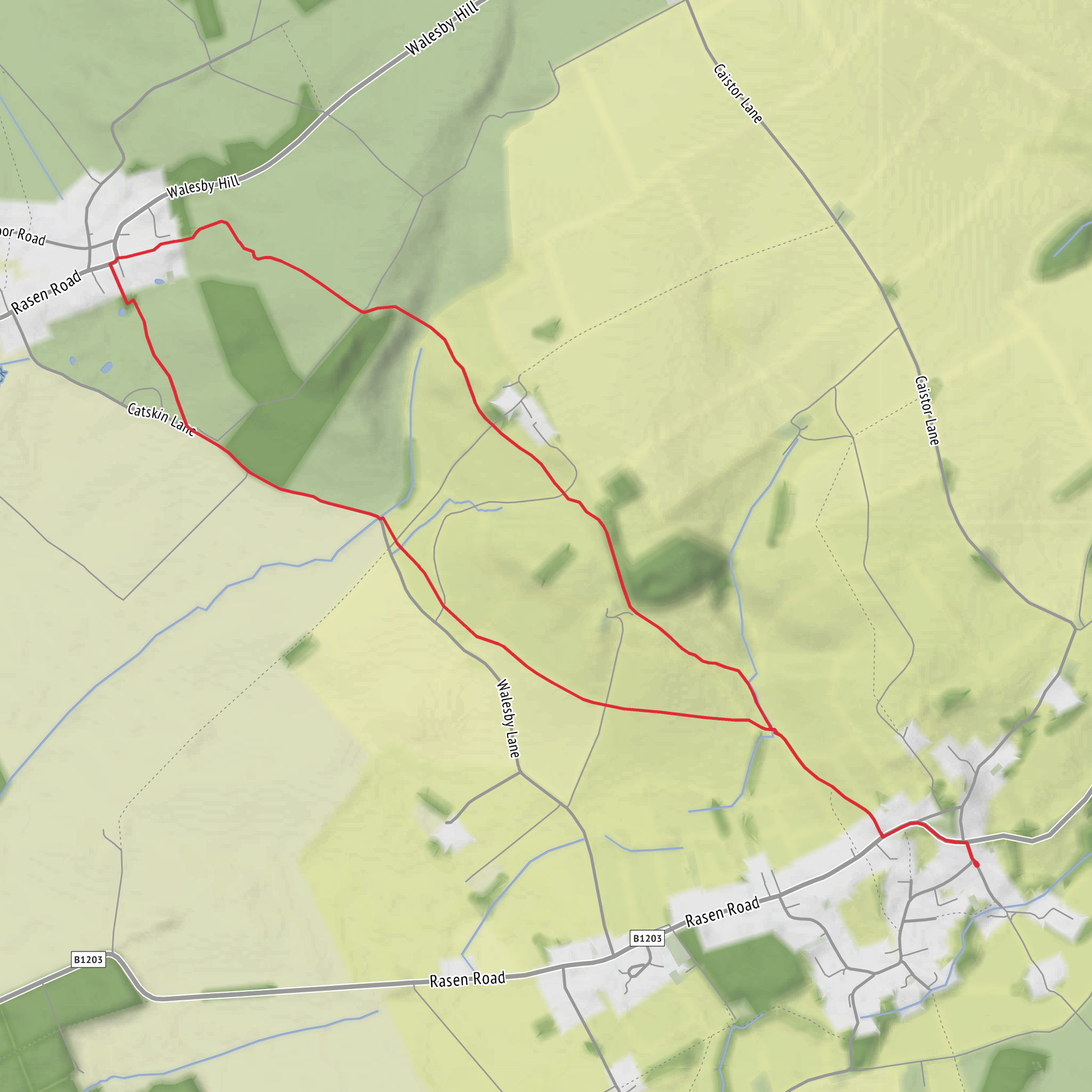 Tealby - Risby - Walesby Loop mobile static map