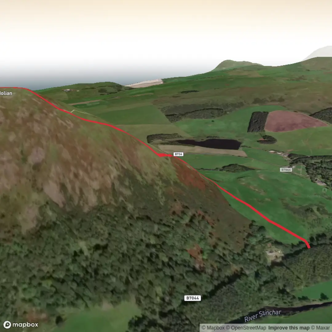 An image depicting the trail Knockdolian and its surrounding area.
