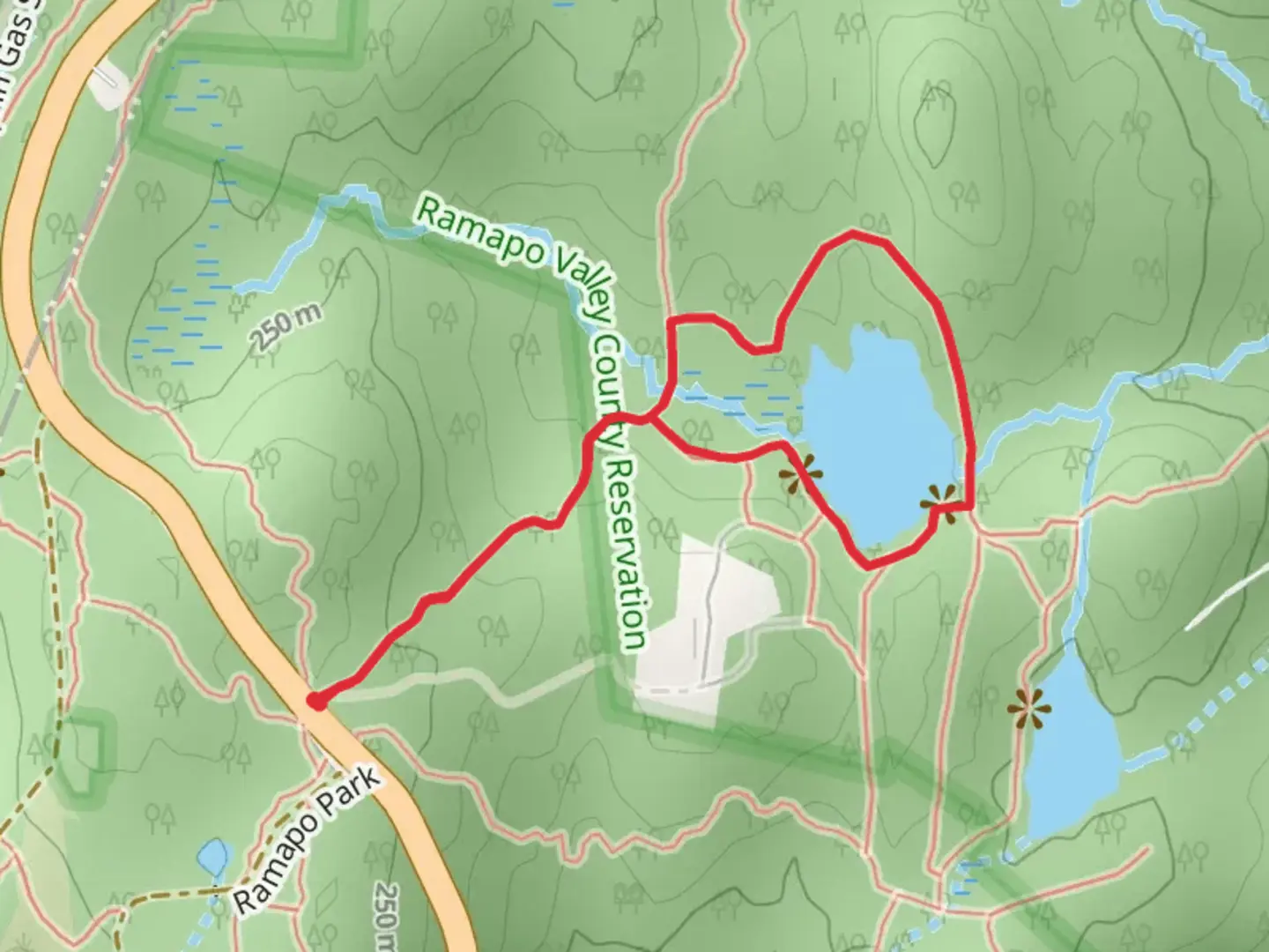 An image depicting the trail Lake Tamarack Loop via Schuber Trail and its surrounding area.