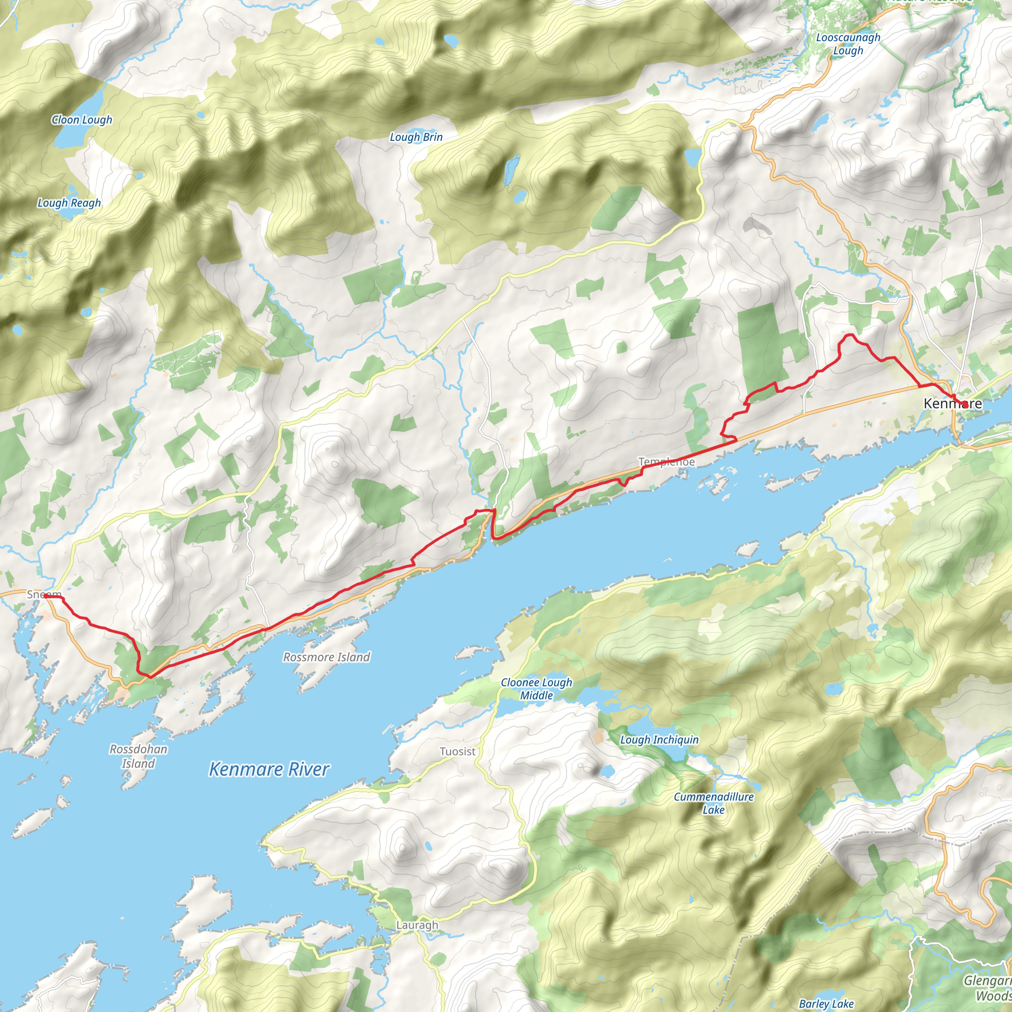 sneem to Kenmare mobile static map