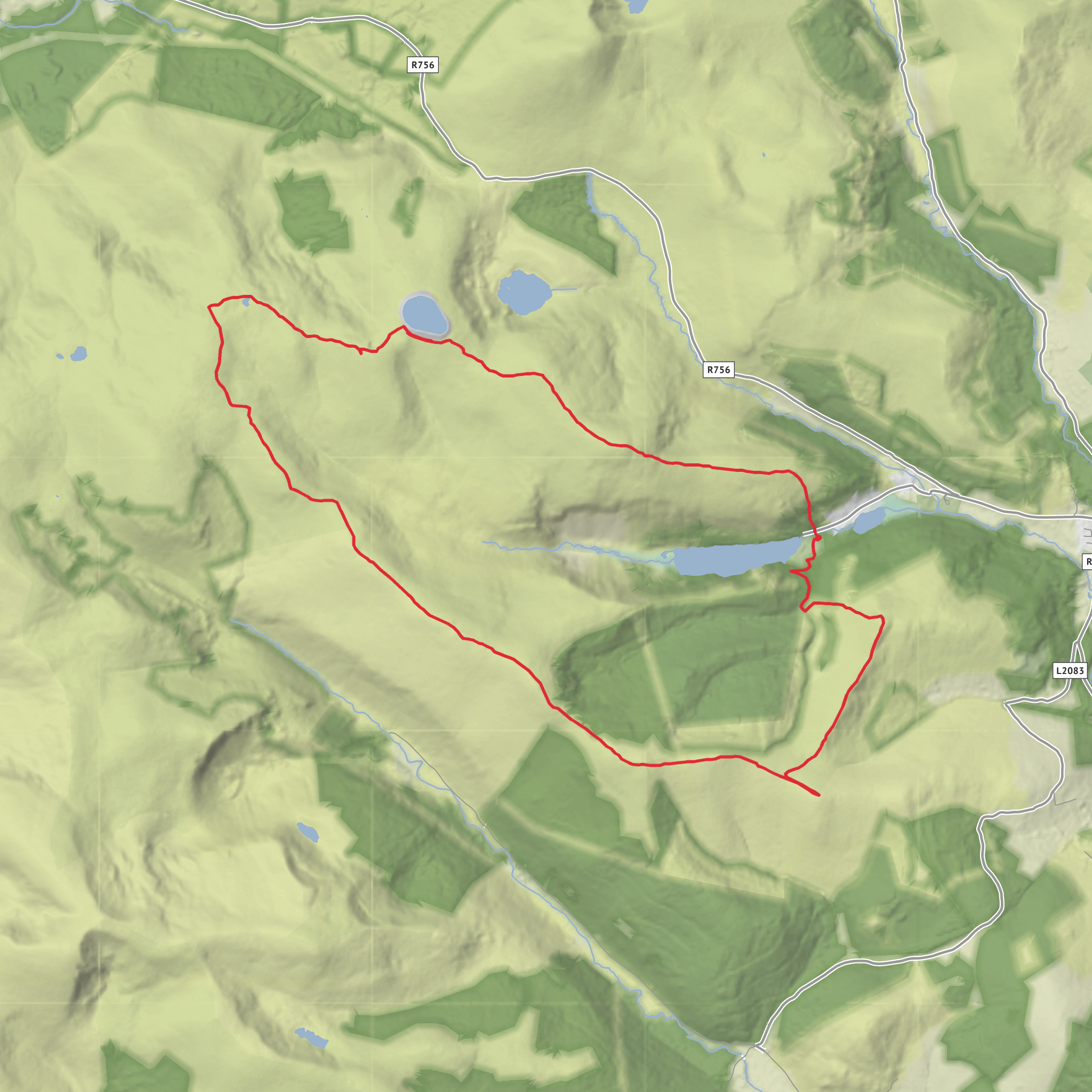 Wicklow - Glendalough Outer Loop mobile static map